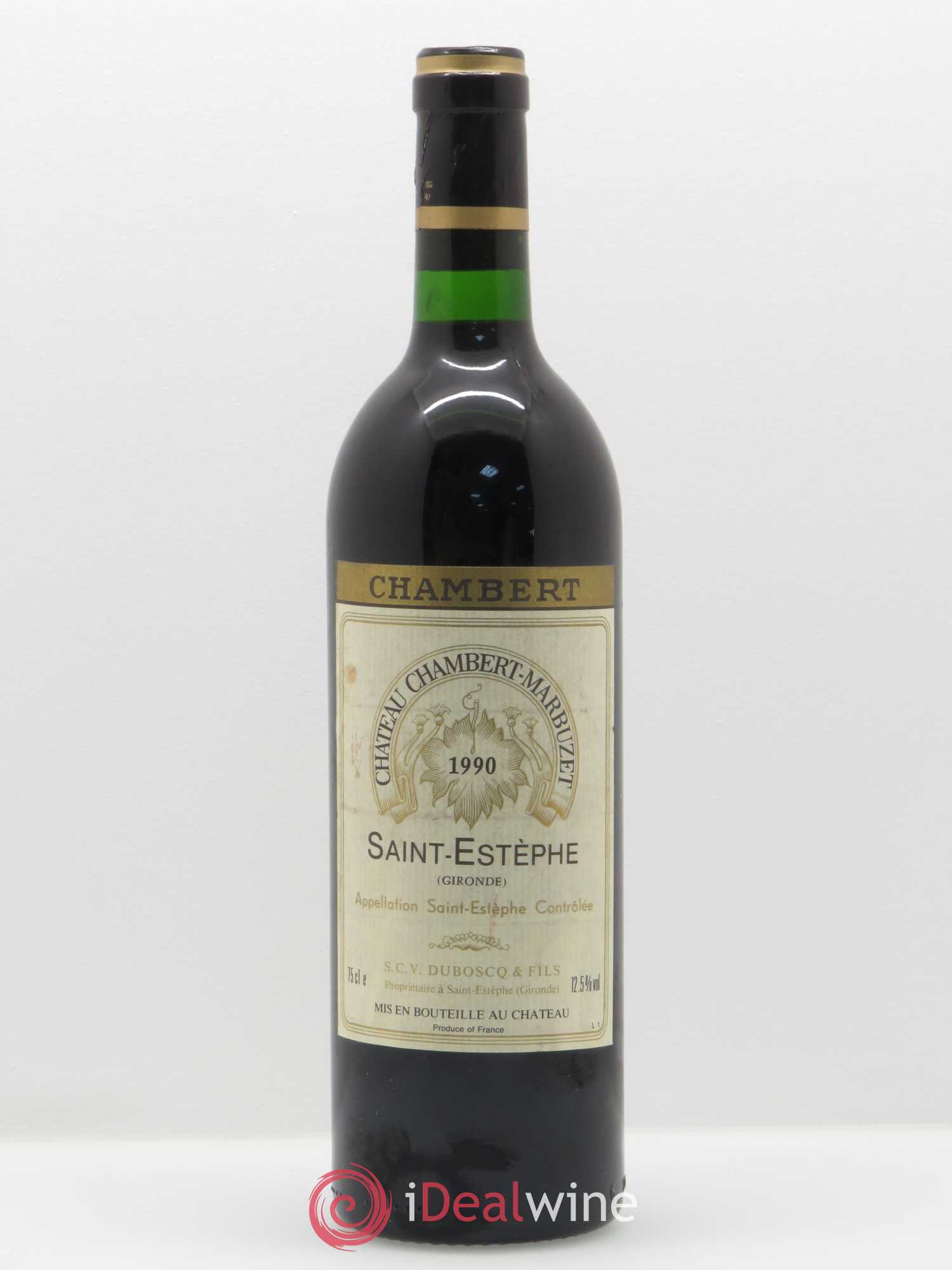 Château Chambert-Marbuzet Cru Bourgeois 1990 - Lot de 1 bouteille - 0