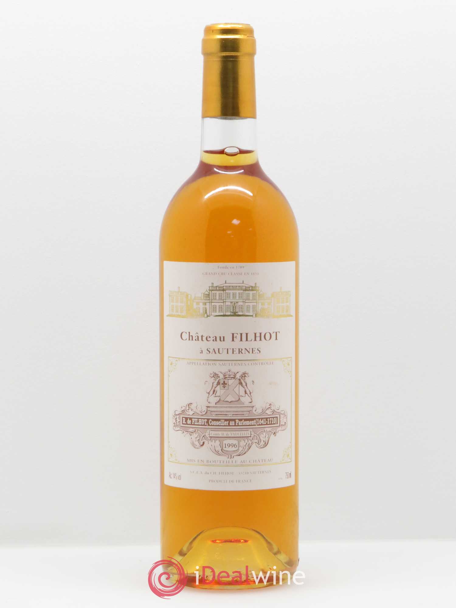 Château Filhot 2ème Grand Cru Classé 1996 - Lotto di 1 bottiglia - 0