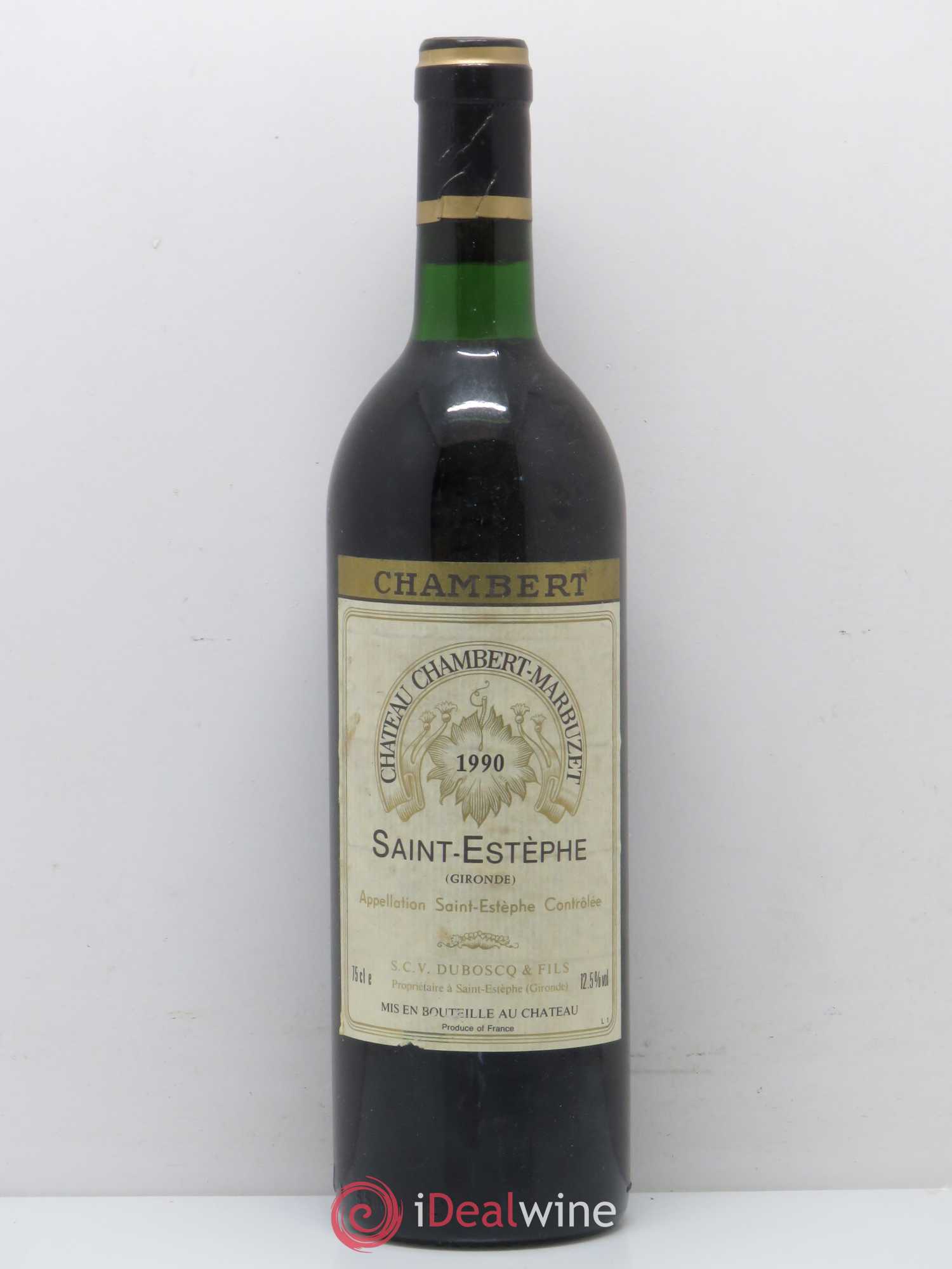 Château Chambert-Marbuzet Cru Bourgeois 1990 - Lot de 1 bouteille - 0