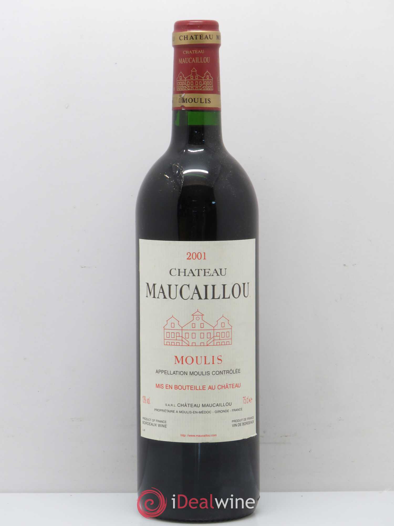 Château Maucaillou 2001 - Lot de 1 bouteille - 0