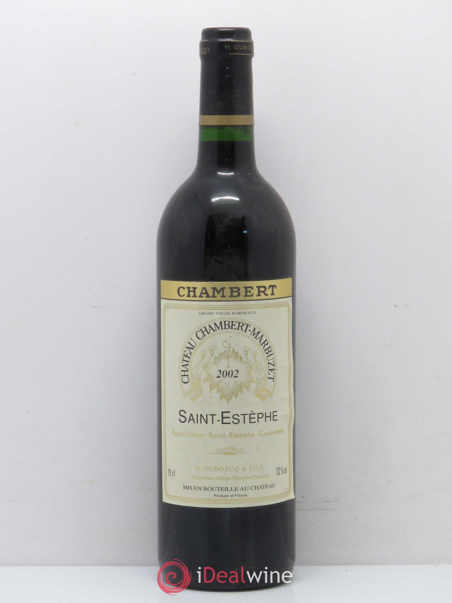 Château Chambert-Marbuzet Cru Bourgeois (sans prix de réserve) 2002 - Lot de 1 bouteille - 0