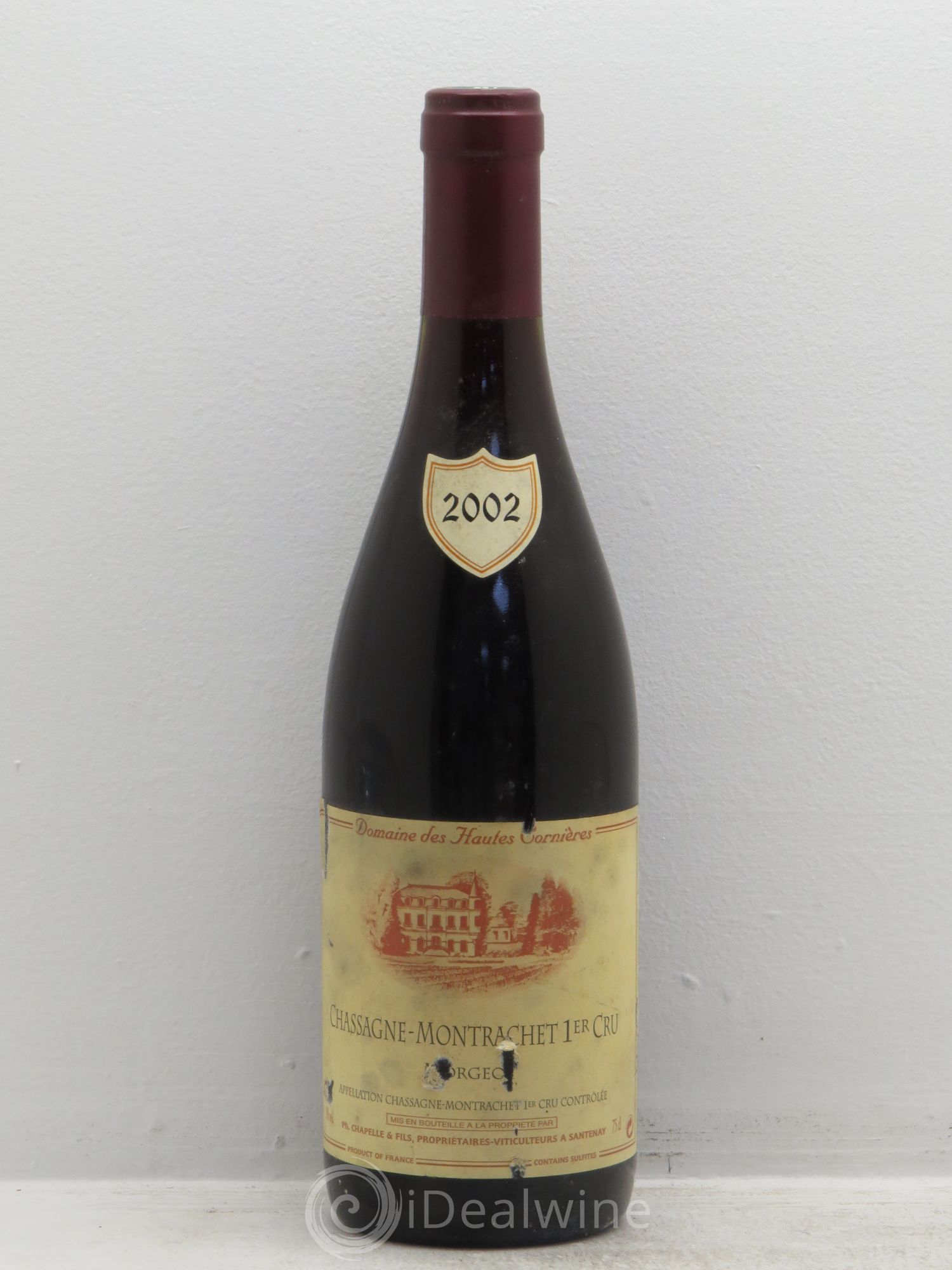 Chassagne-Montrachet 1er Cru Morgeot Chapelle Domaine des Hautes Cornières 2002 - Posten von 1 Flasche - 0