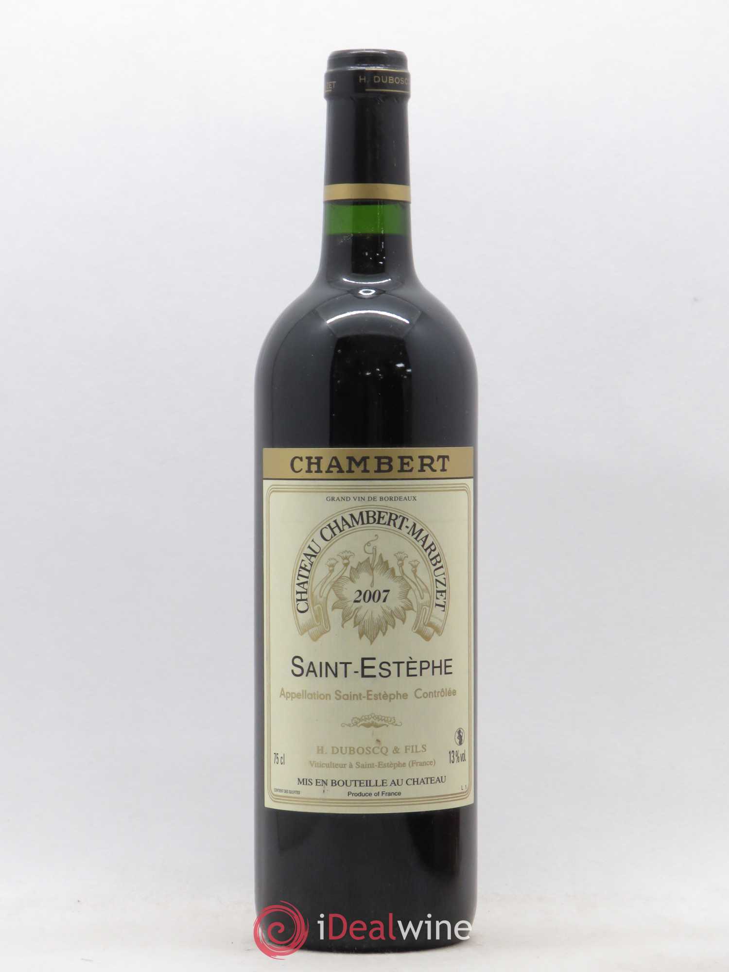 Château Chambert-Marbuzet Cru Bourgeois (sans prix de réserve) 2007 - Lot de 1 bouteille - 0