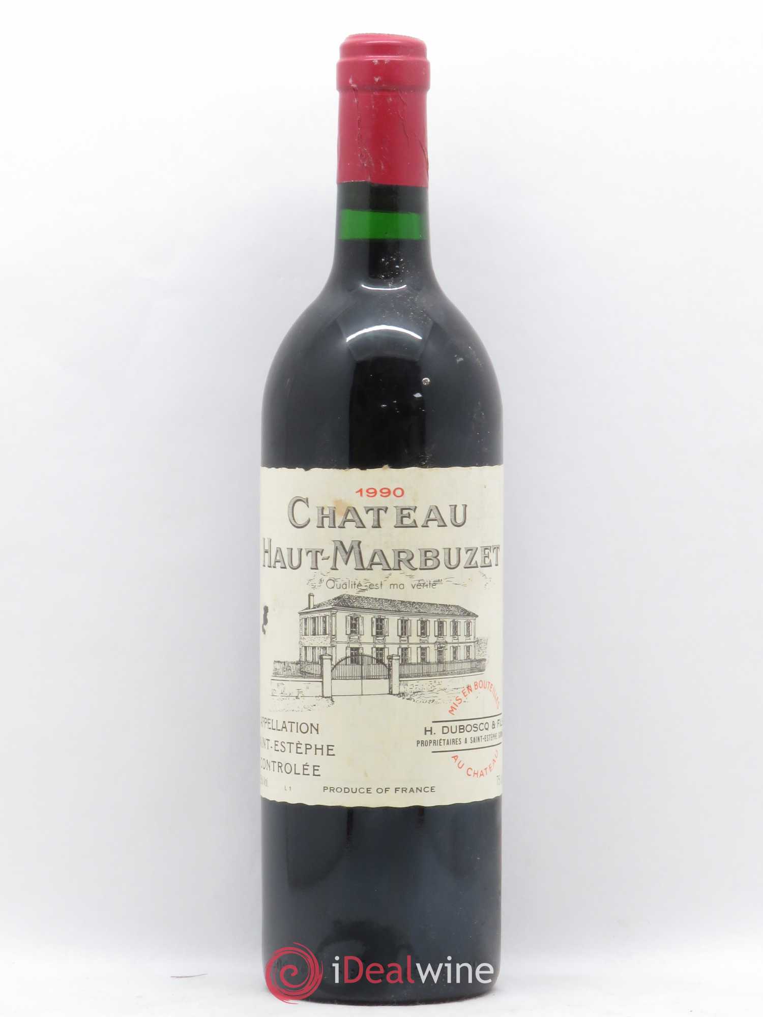 Château Haut Marbuzet 1990 - Lot de 1 bouteille - 0