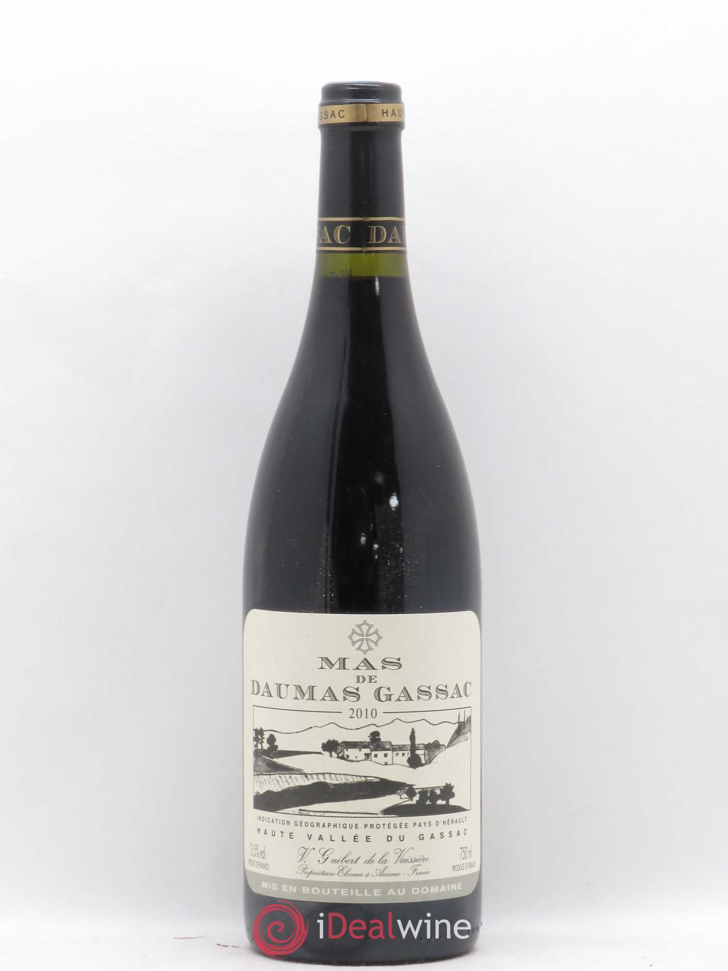 Saint-Guilhem-le-Désert - Cité d'Aniane Mas Daumas Gassac Famille Guibert de La Vaissière 2010 - Lot de 1 bouteille - 0