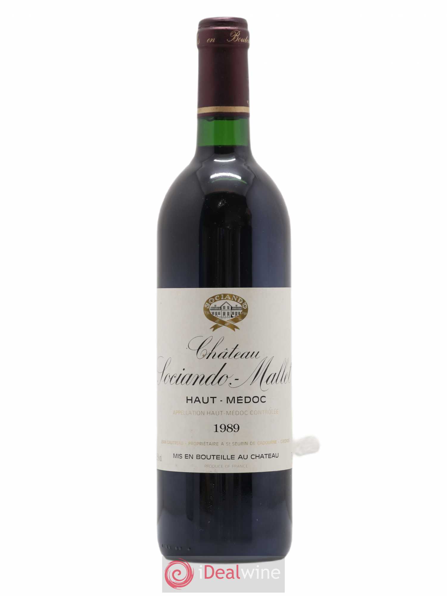 Château Sociando Mallet 1989 - Lot de 1 bouteille - 0