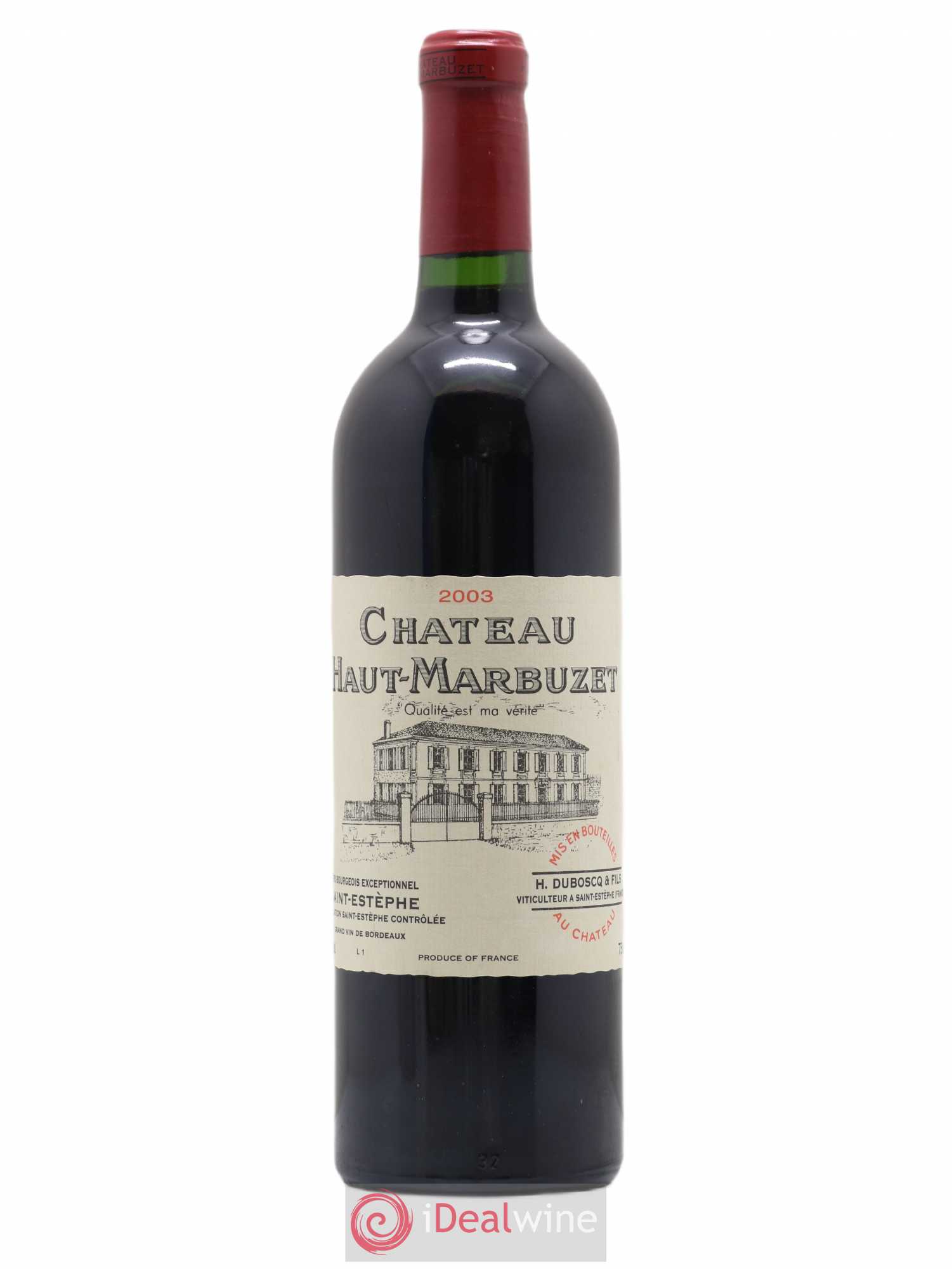 Château Haut Marbuzet 2003 - Lot de 1 bouteille - 0