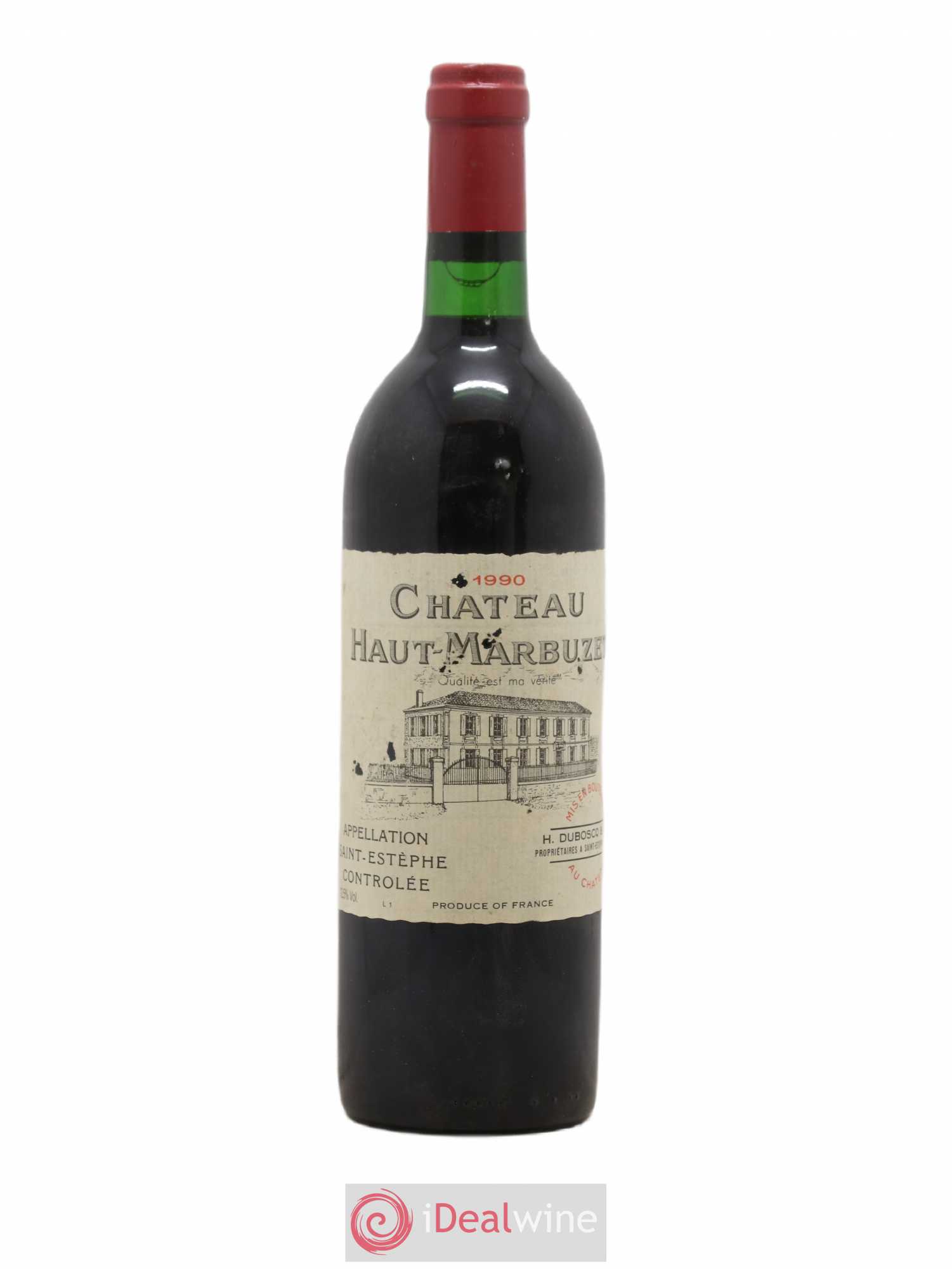 Château Haut Marbuzet 1990 - Lot de 1 bouteille - 0