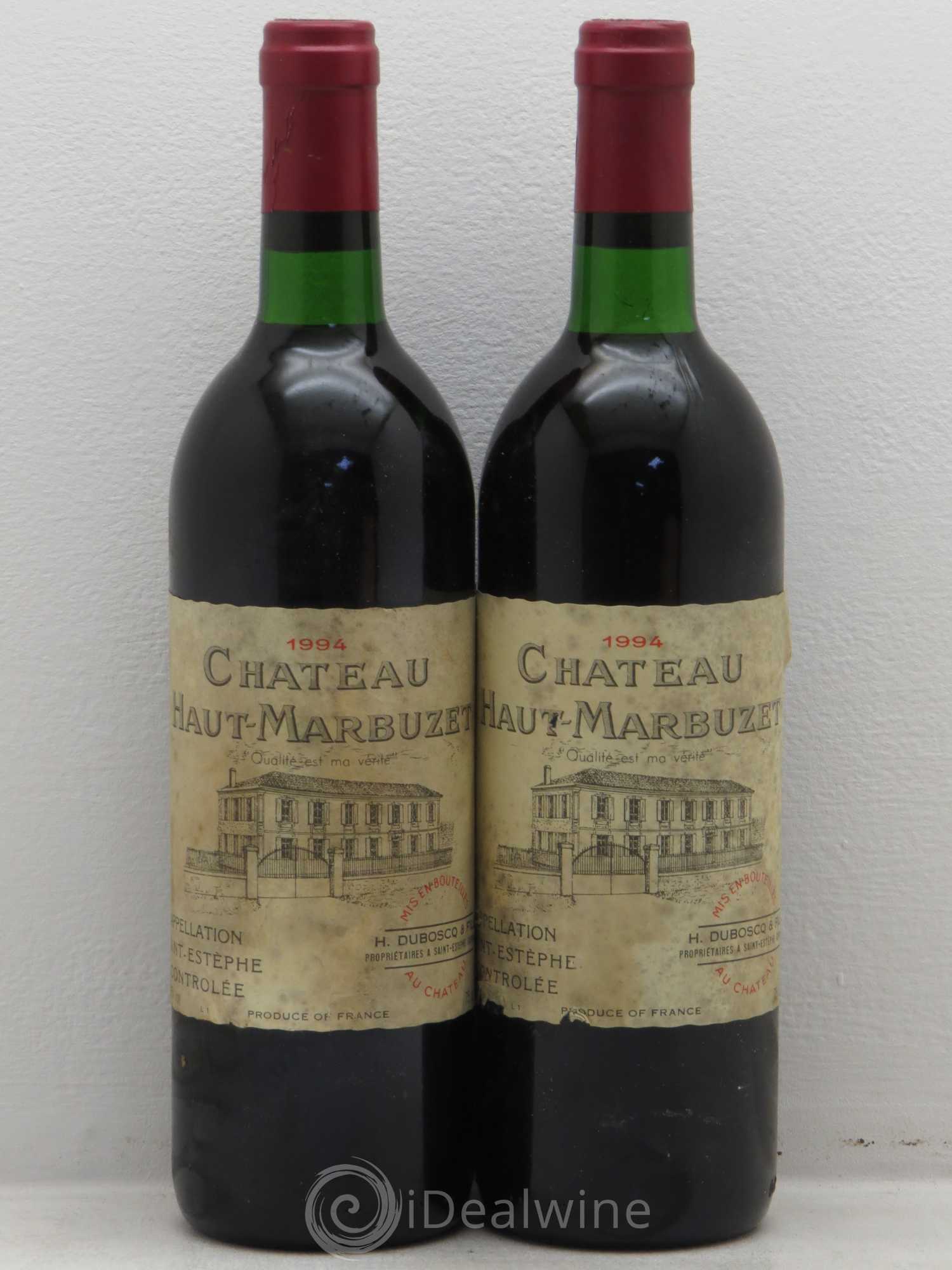 Château Haut Marbuzet 1994 - Lot de 2 bouteilles - 0