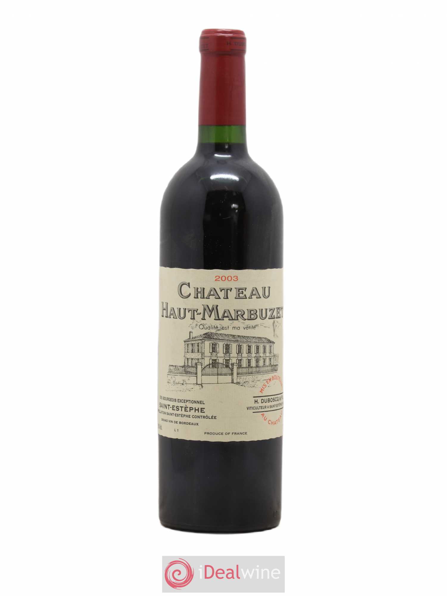 Château Haut Marbuzet 2003 - Lot de 1 bouteille - 0