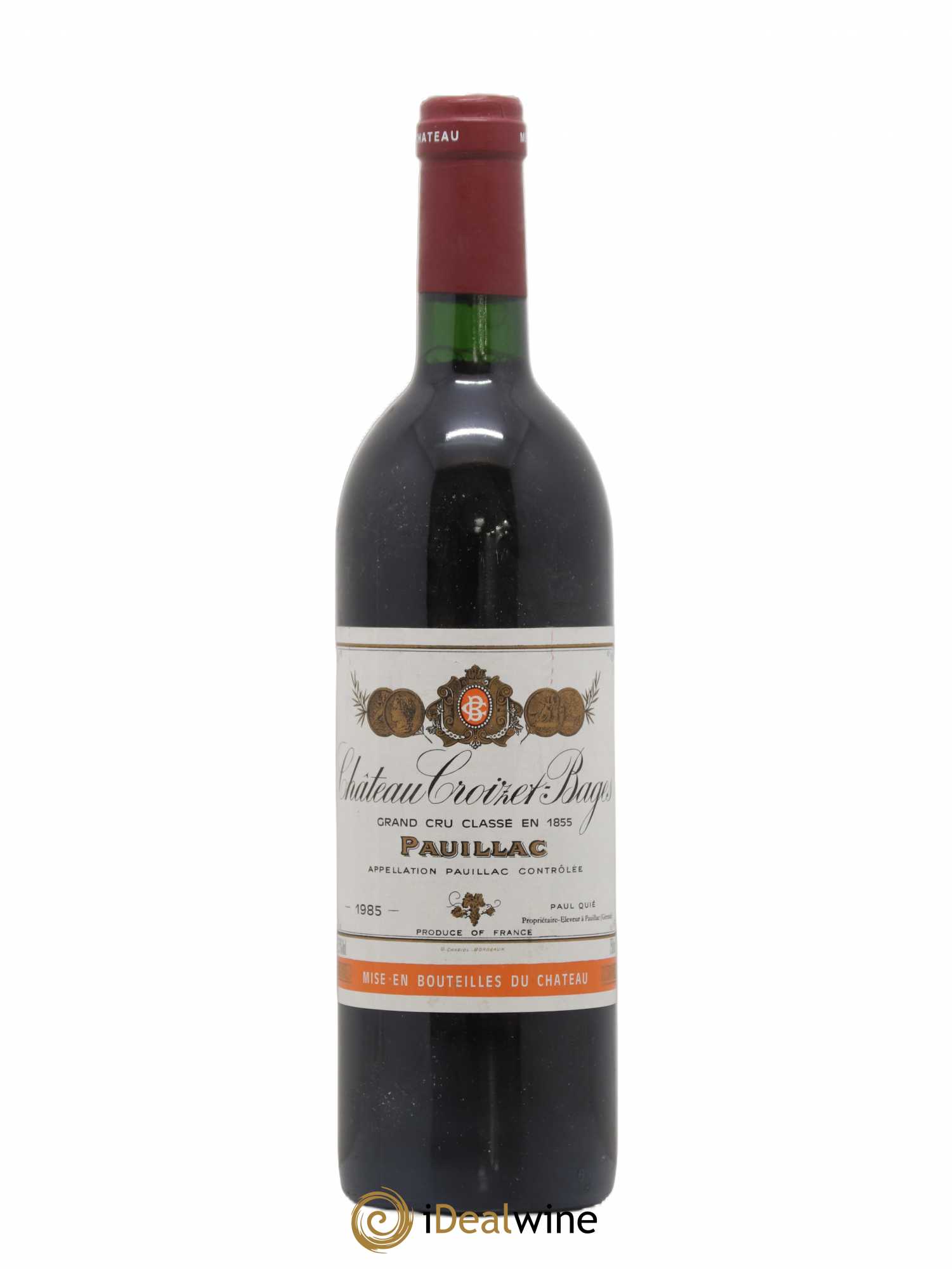 Château Croizet Bages 5ème Grand Cru Classé 1985 - Lot de 1 bouteille - 0