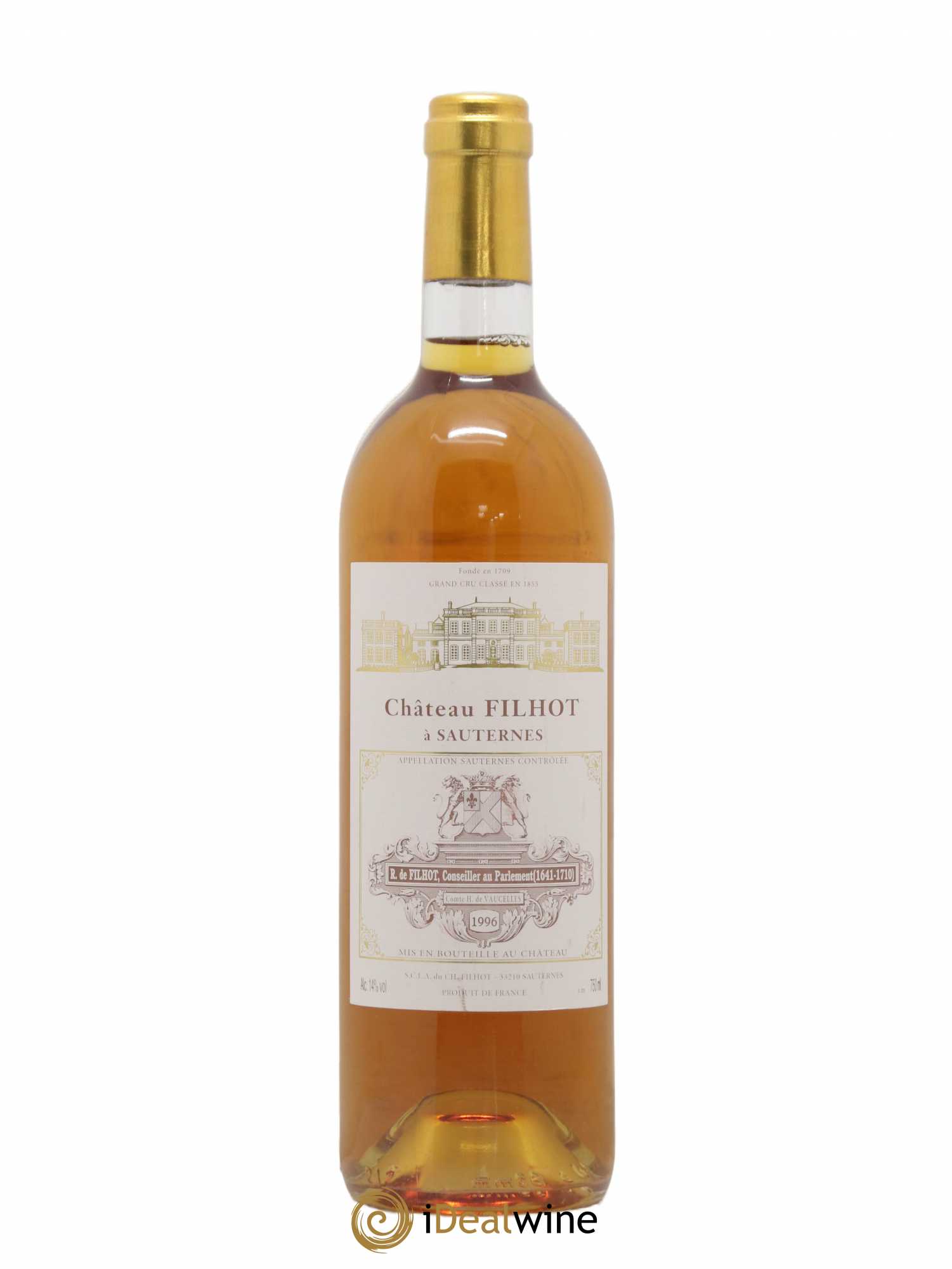 Château Filhot 2ème Grand Cru Classé 1996 - Lotto di 1 bottiglia - 0