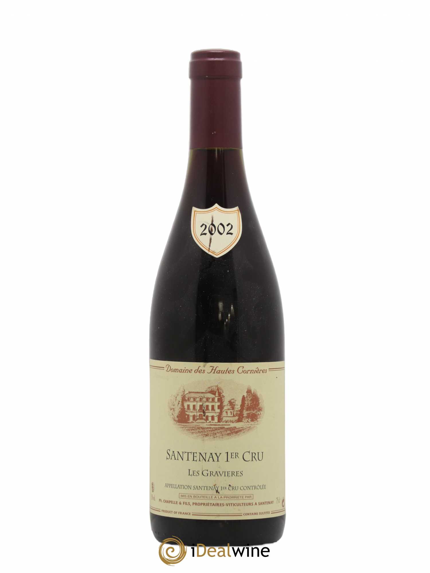 Santenay 1er Cru Les Gravières Domaine des Hautes Cornières 2002 - Lot de 1 bouteille - 0