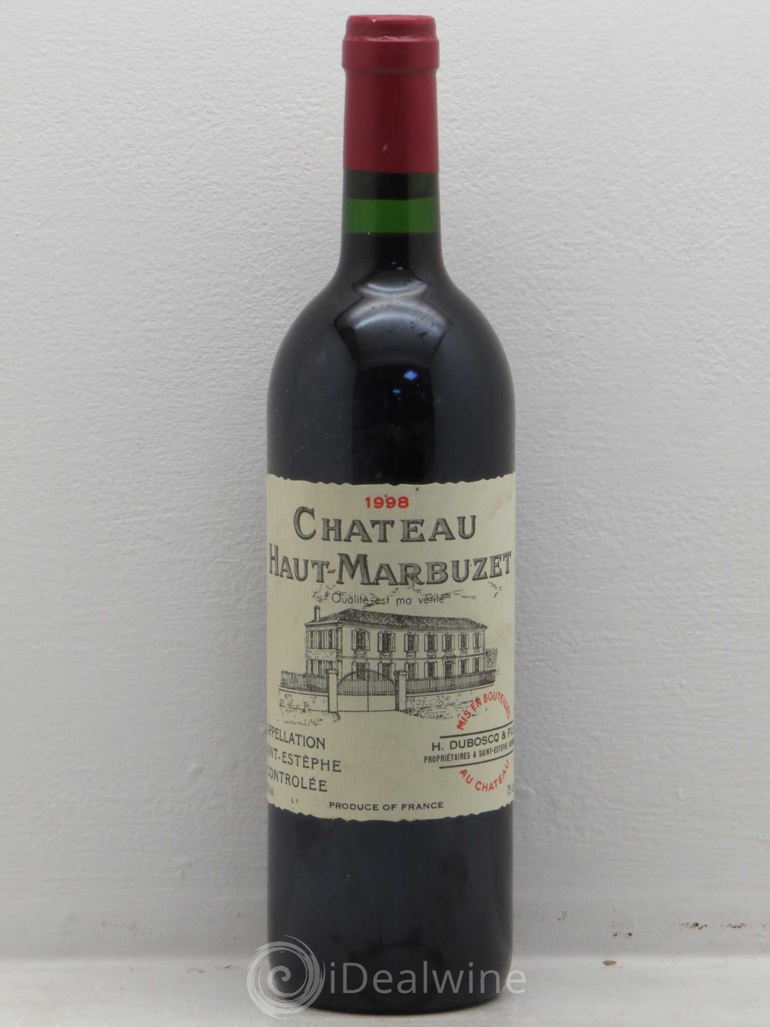 Château Haut Marbuzet 1998 - Lot de 1 bouteille - 0