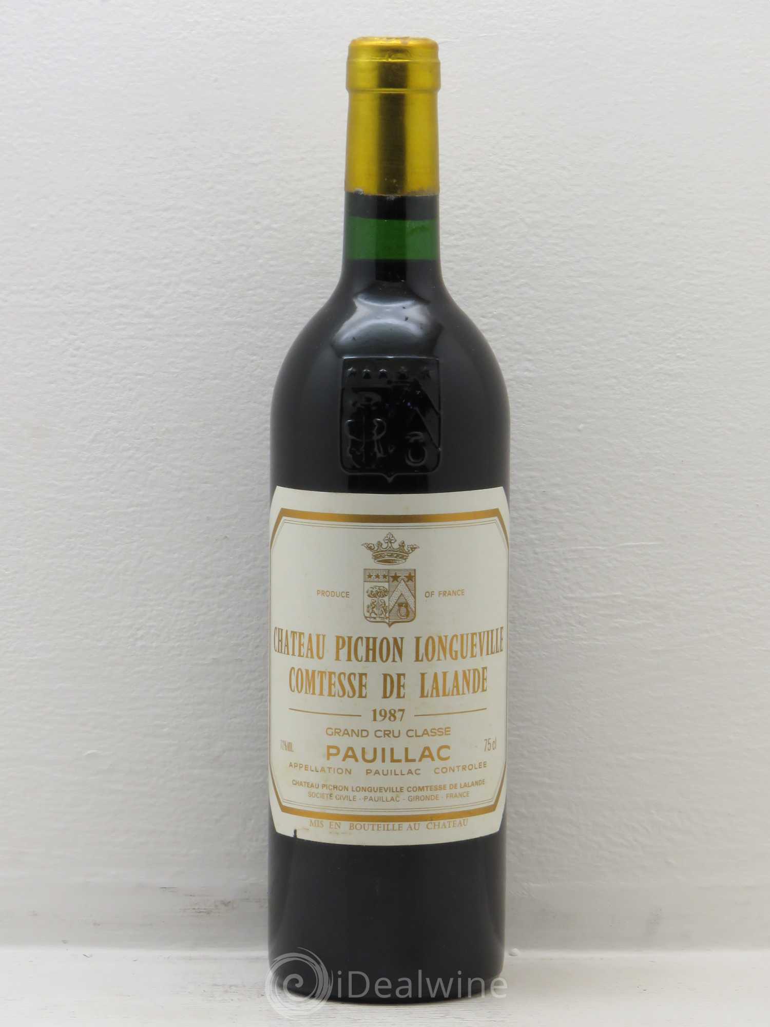 Château Pichon Longueville Comtesse de Lalande 2ème Grand Cru Classé 1987 - Lot de 1 bouteille - 0