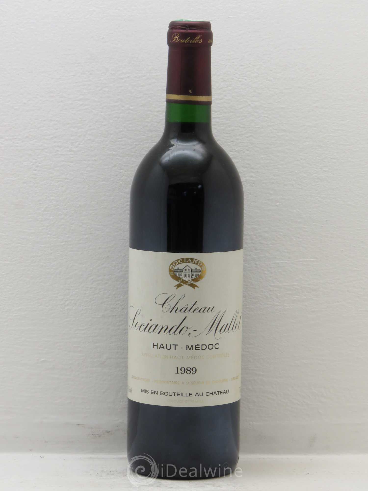 Château Sociando Mallet 1989 - Lot de 1 bouteille - 0