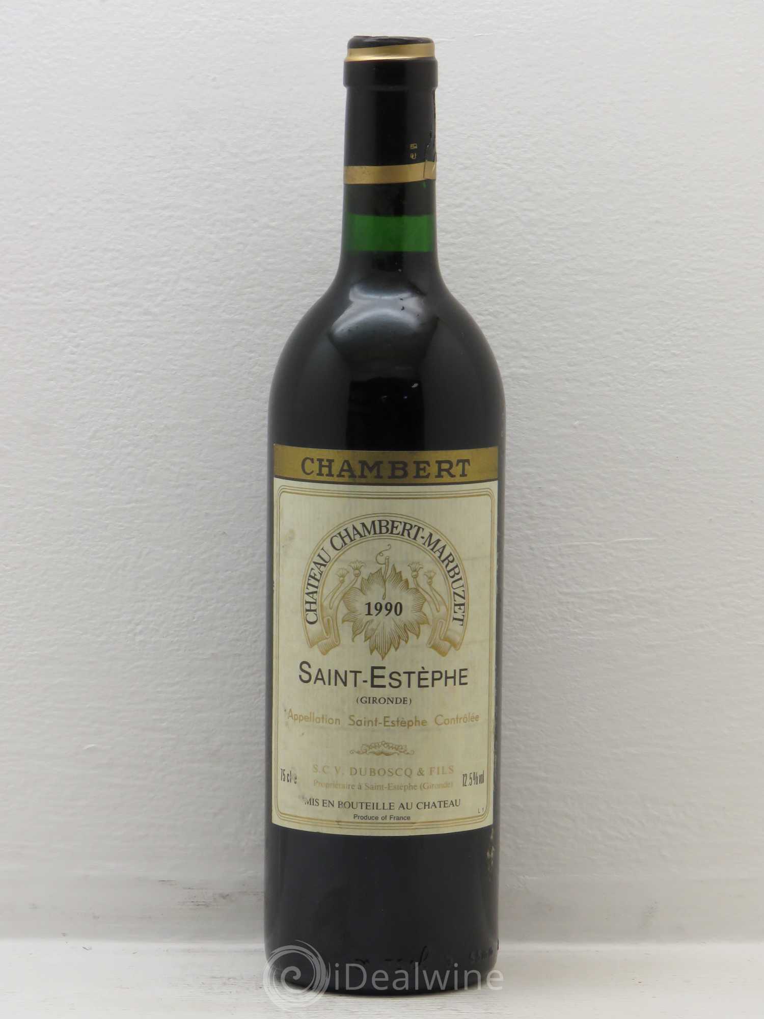 Château Chambert-Marbuzet Cru Bourgeois (sans prix de réserve) 1990 - Lot de 1 bouteille - 0