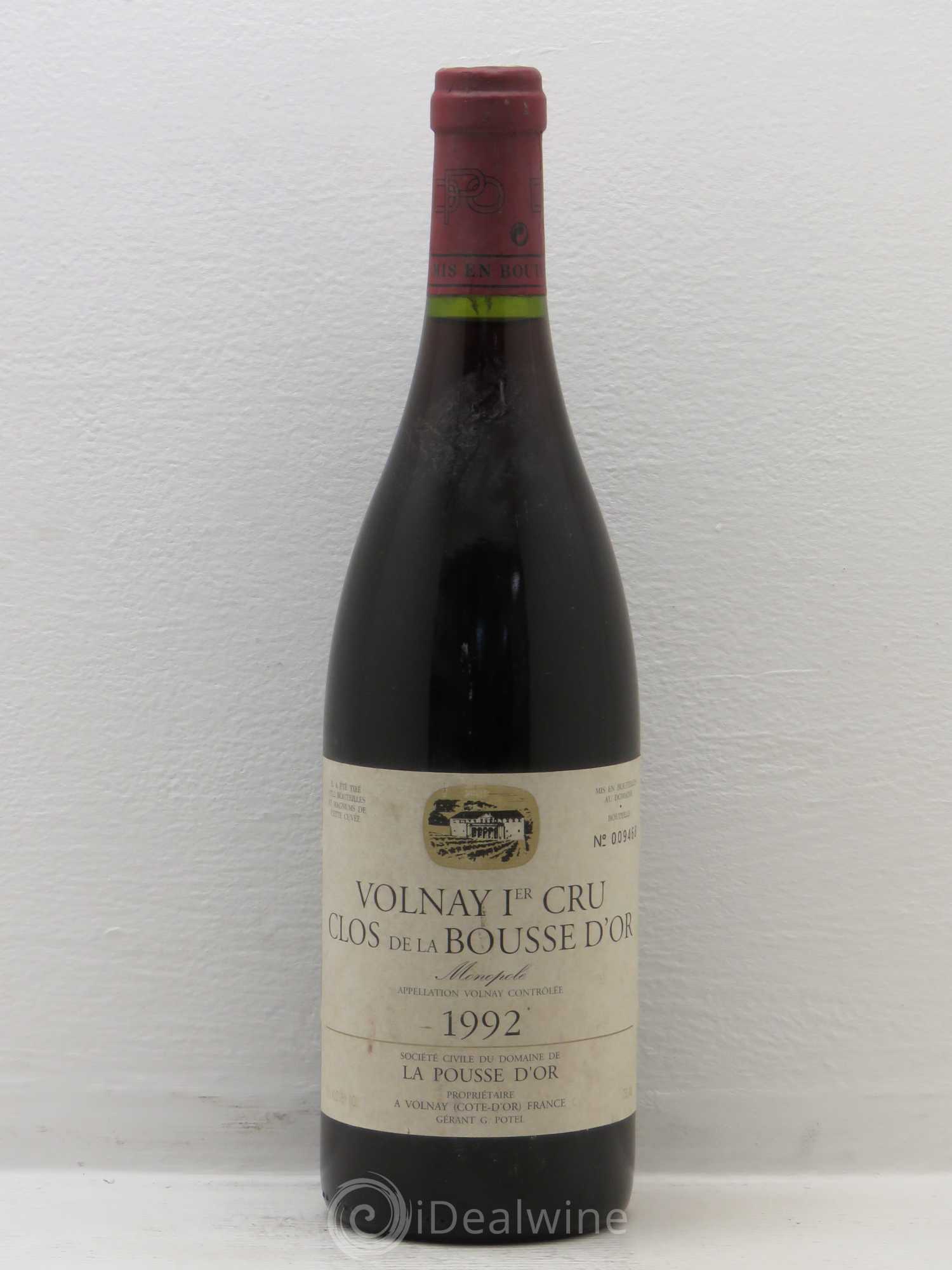 Volnay 1er Cru Clos de la Bousse d'Or La Pousse d'Or (Domaine de) 1992 - Lot de 1 bouteille - 0