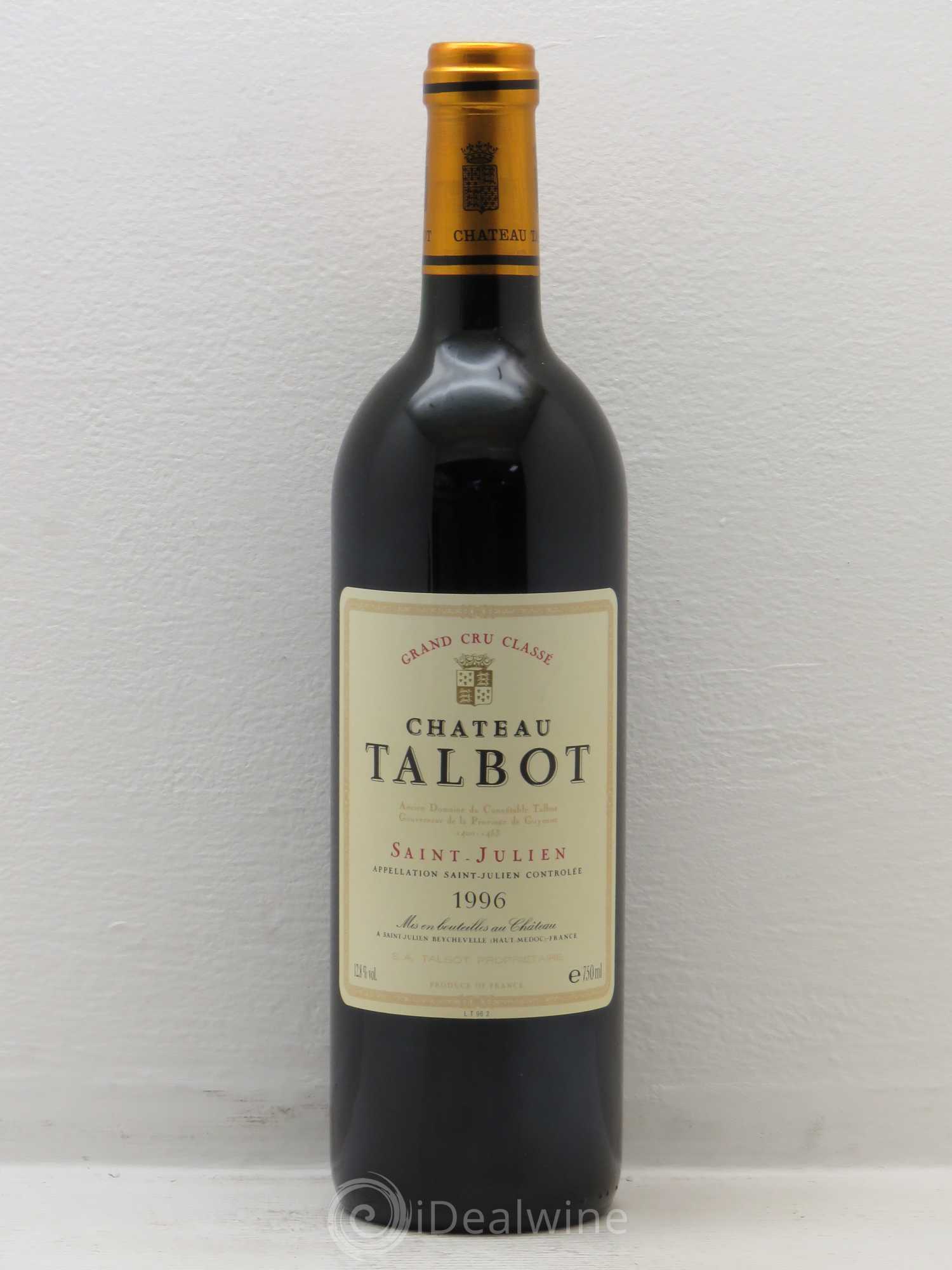 Château Talbot 4ème Grand Cru Classé 1996 - Lot de 1 bouteille - 0