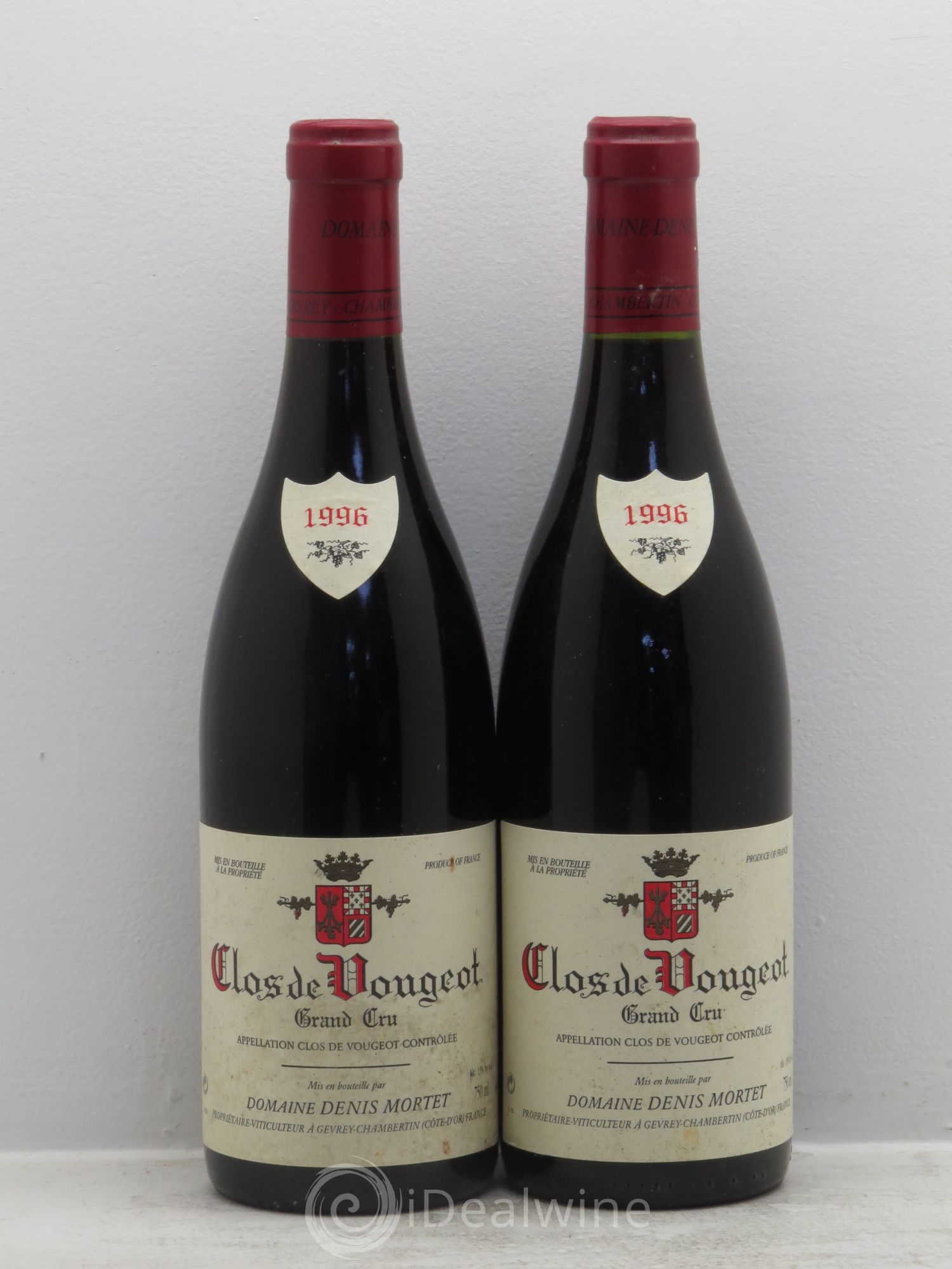 Clos de Vougeot Grand Cru Denis Mortet (Domaine) 1996 - Lot de 2 bouteilles - 0