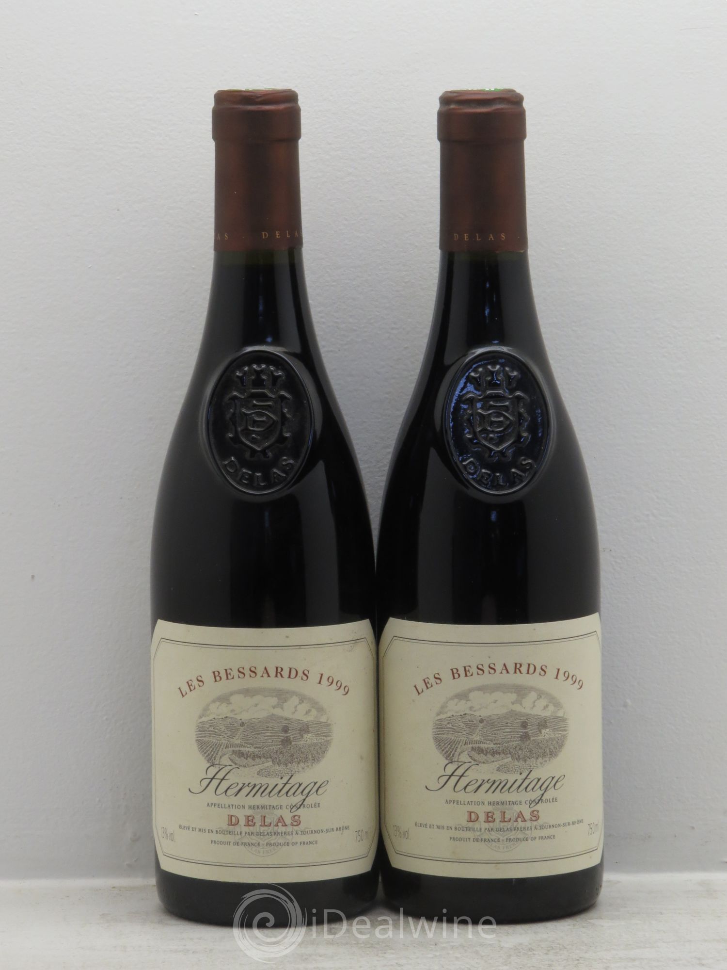 Hermitage Les Bessards Delas Frères 1999 - Lot de 2 bouteilles - 0