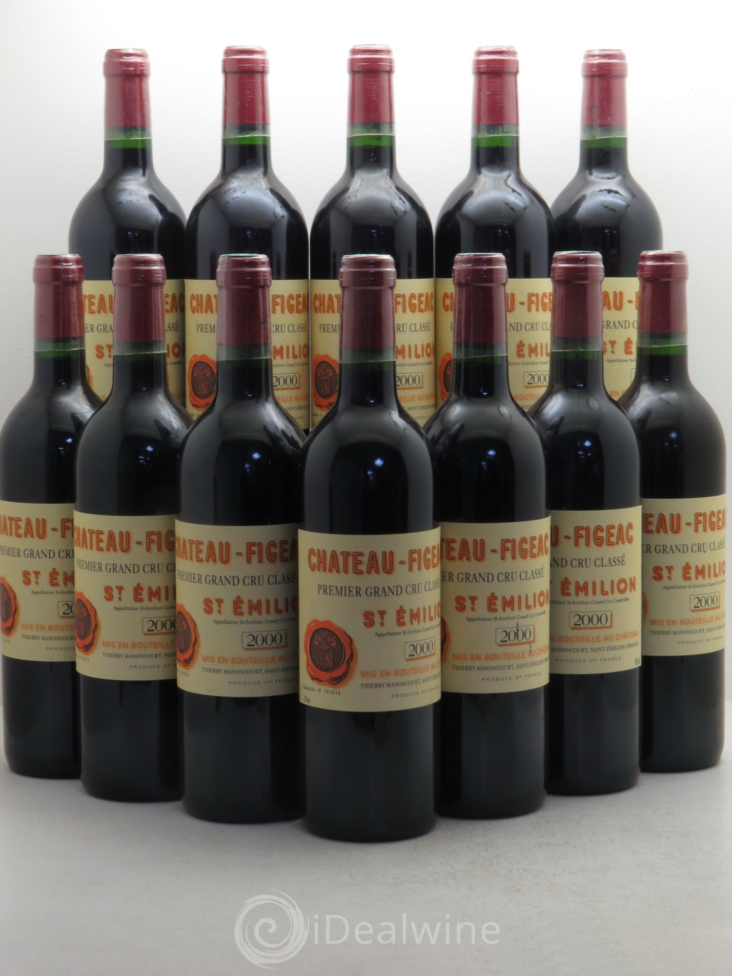 Château Figeac 1er Grand Cru Classé A 2000 - Lot de 12 bouteilles - 0