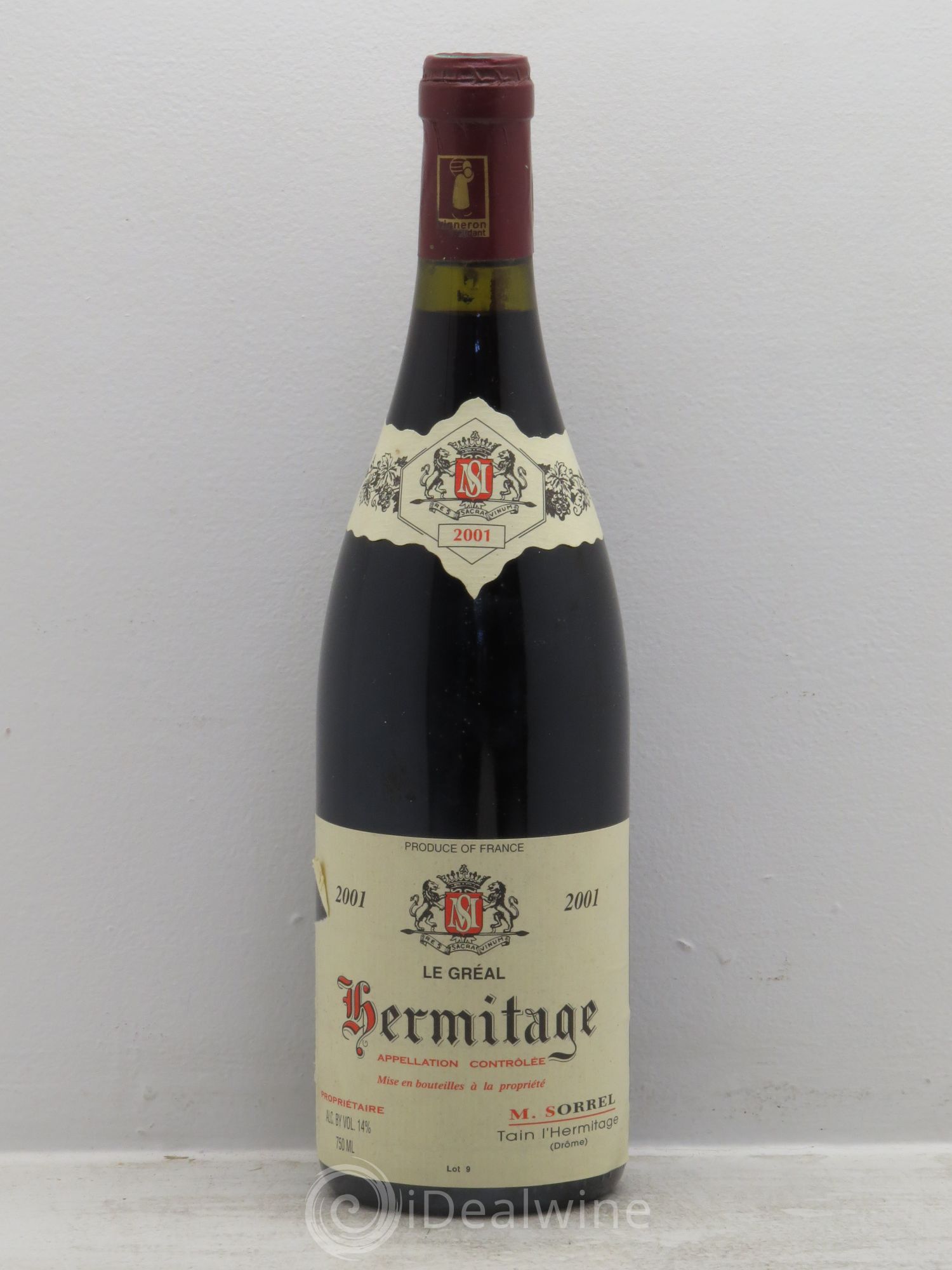 Hermitage Le Gréal Marc Sorrel 2001 - Lot de 6 bouteilles - 0