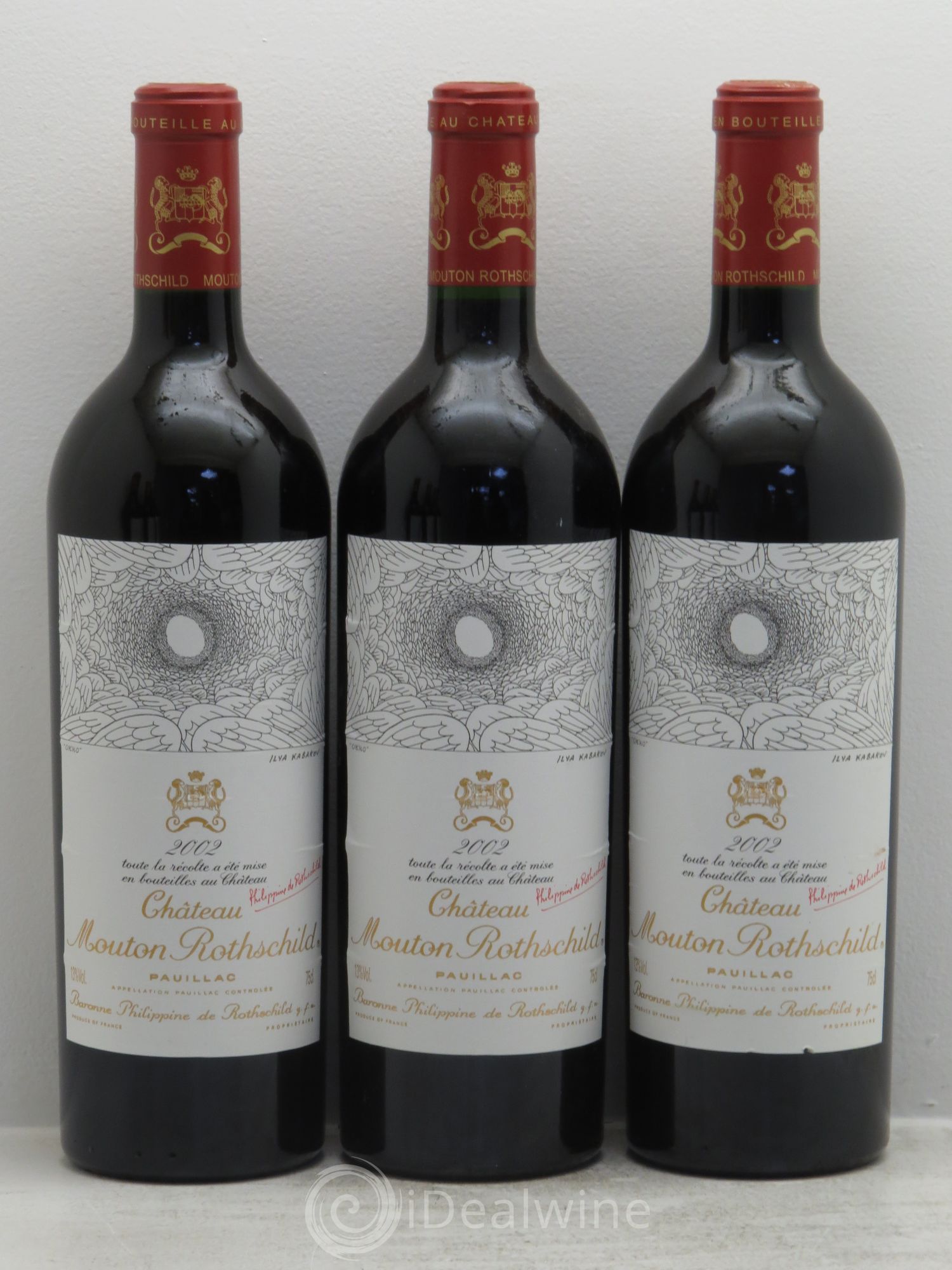 Château Mouton Rothschild 1er Grand Cru Classé 2002 - Lot de 6 bouteilles - 1