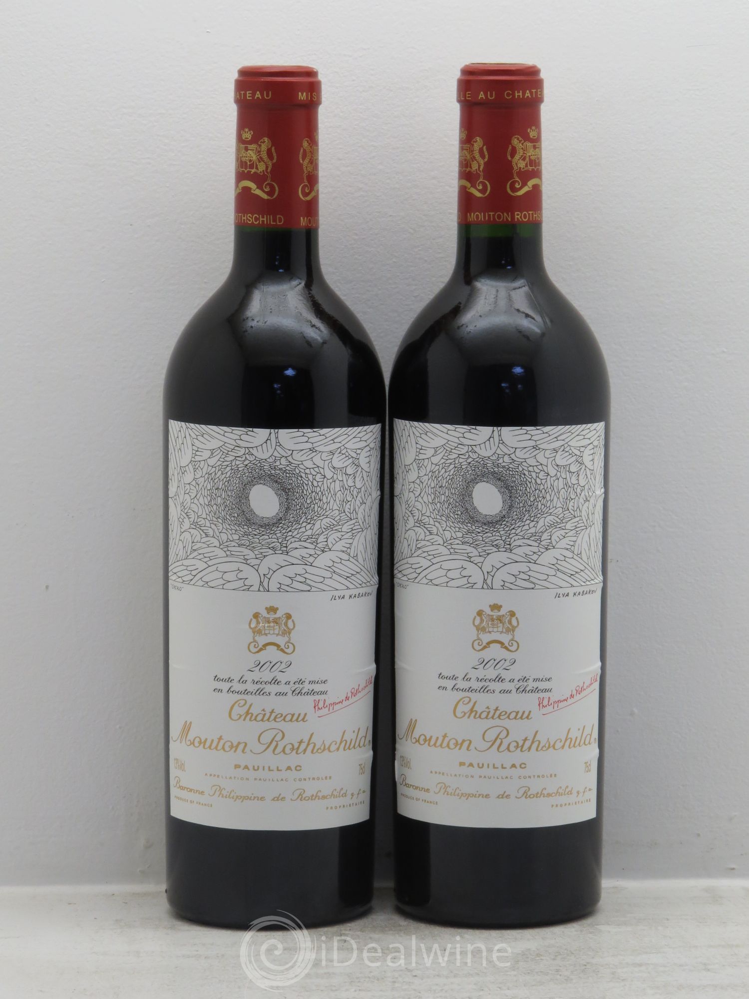 Château Mouton Rothschild 1er Grand Cru Classé 2002 - Lot de 2 bouteilles - 0