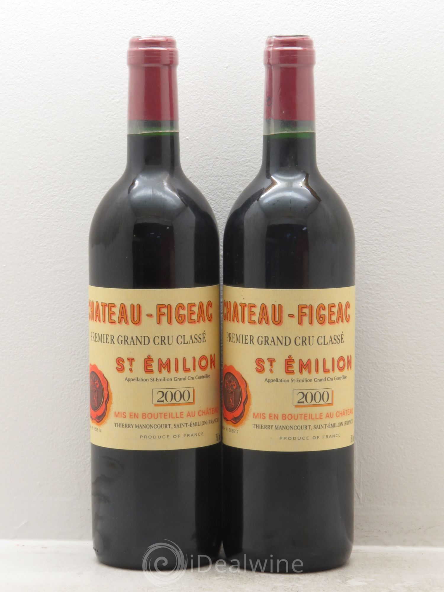 Château Figeac 1er Grand Cru Classé A 2000 - Lot de 2 bouteilles - 0
