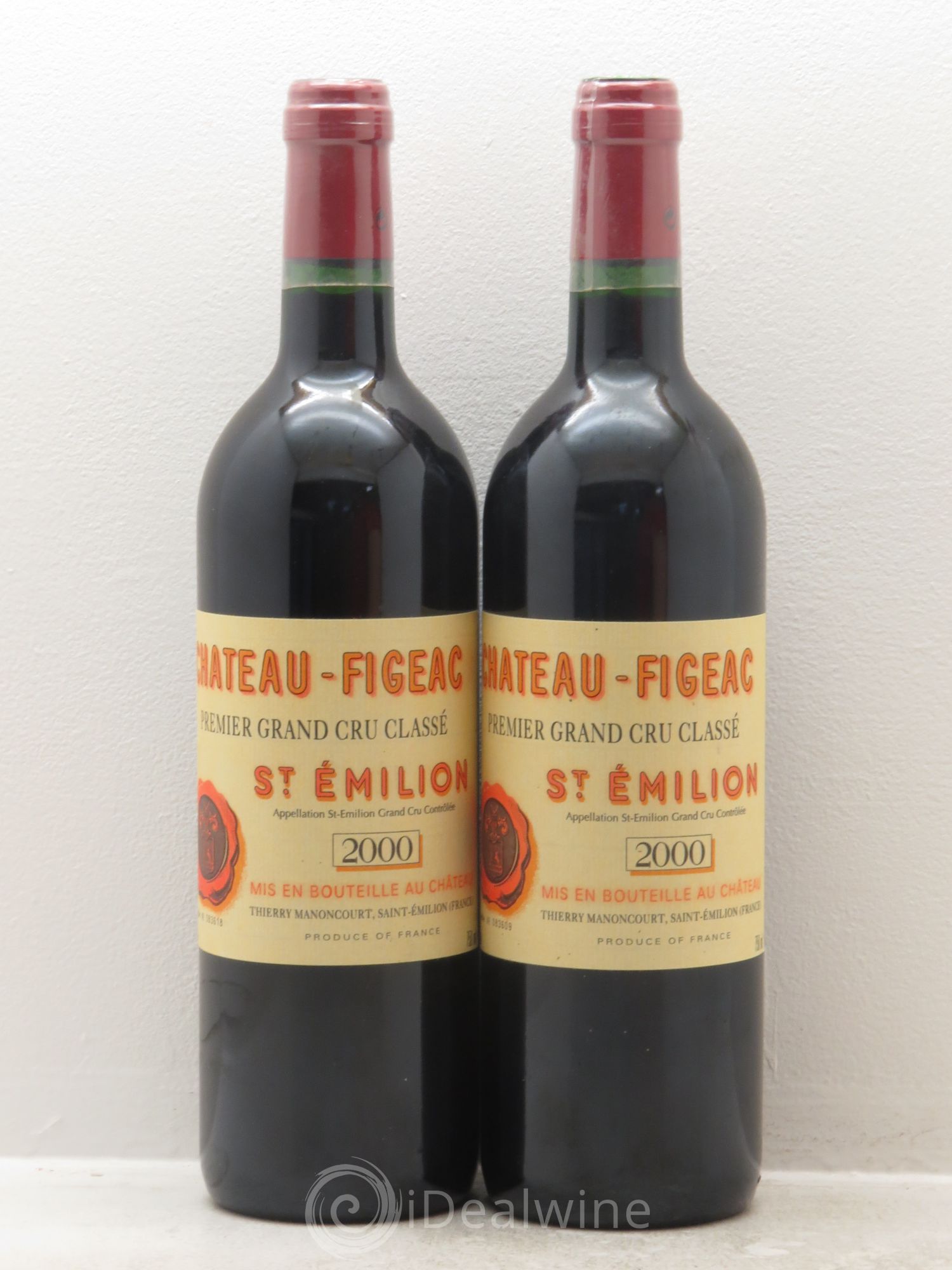 Château Figeac 1er Grand Cru Classé A 2000 - Lot de 2 bouteilles - 0