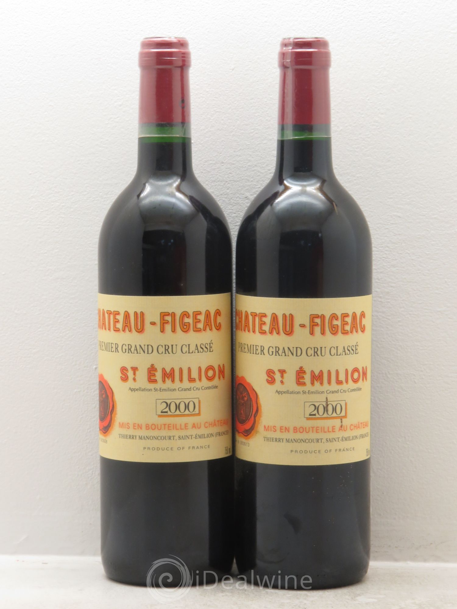Château Figeac 1er Grand Cru Classé A 2000 - Lot de 2 bouteilles - 0