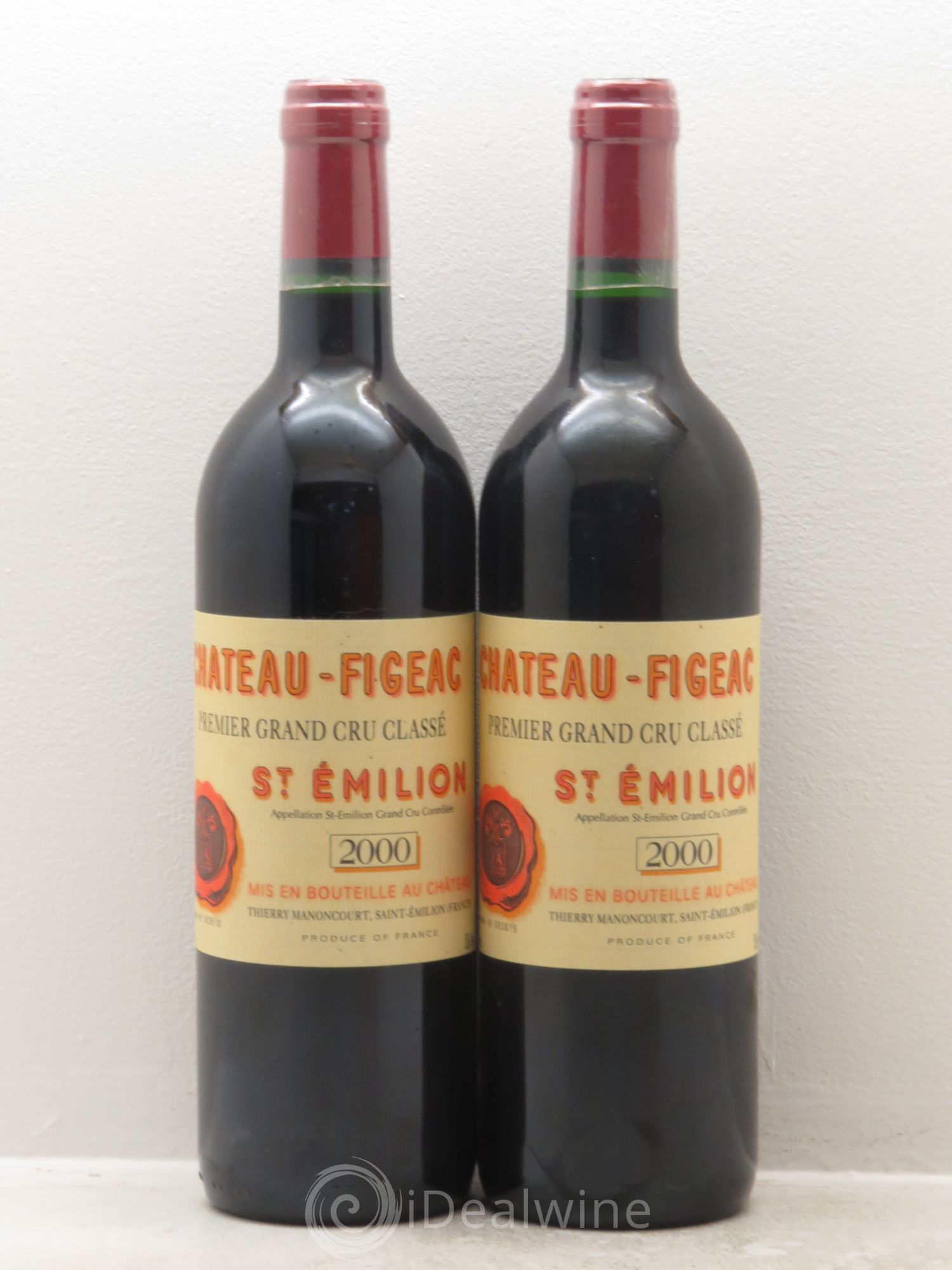 Château Figeac 1er Grand Cru Classé A 2000 - Lot de 2 bouteilles - 0