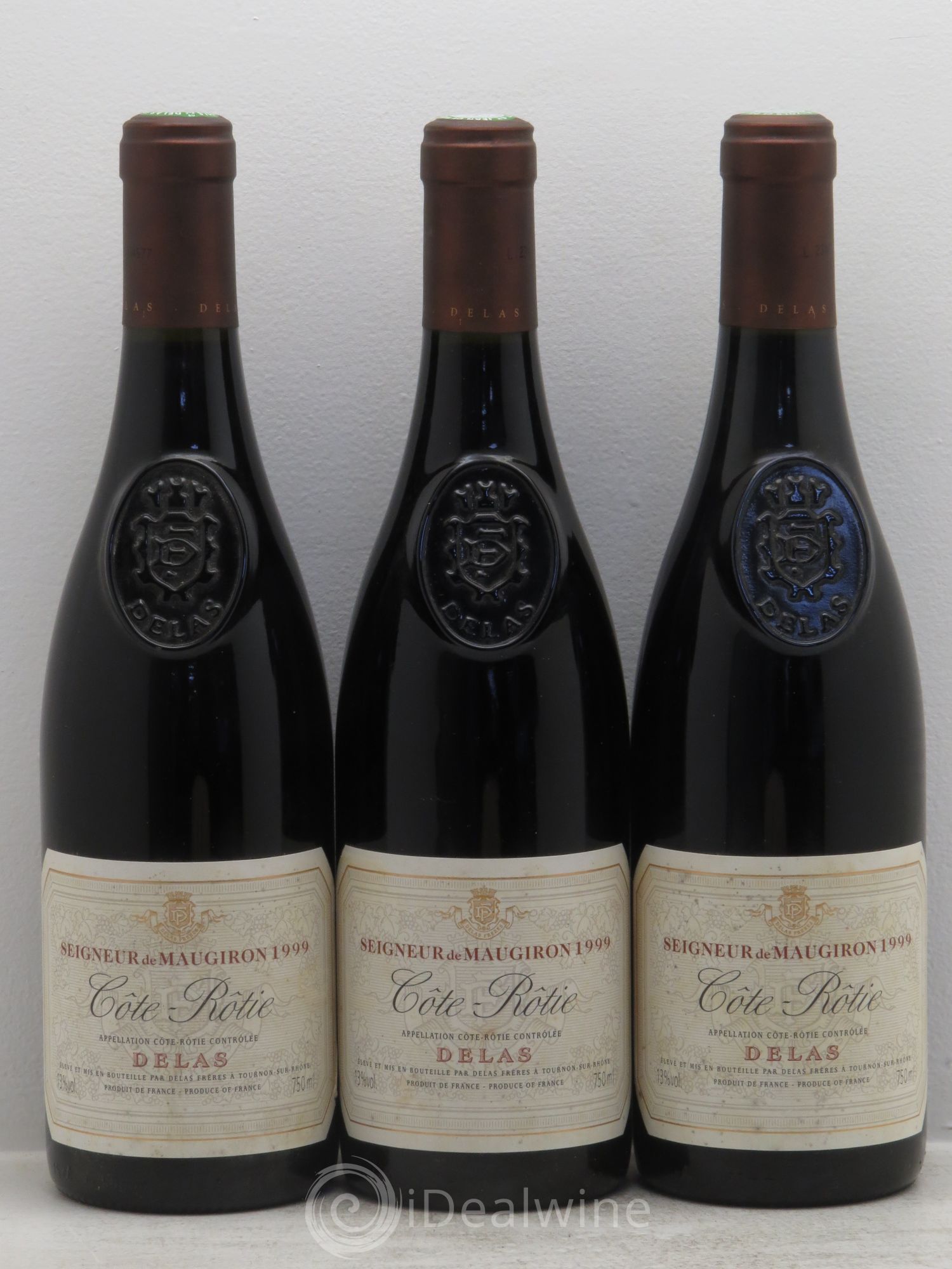 Côte-Rôtie Seigneur de Maugiron Delas Frères 1999 - Lot de 3 bouteilles - 0