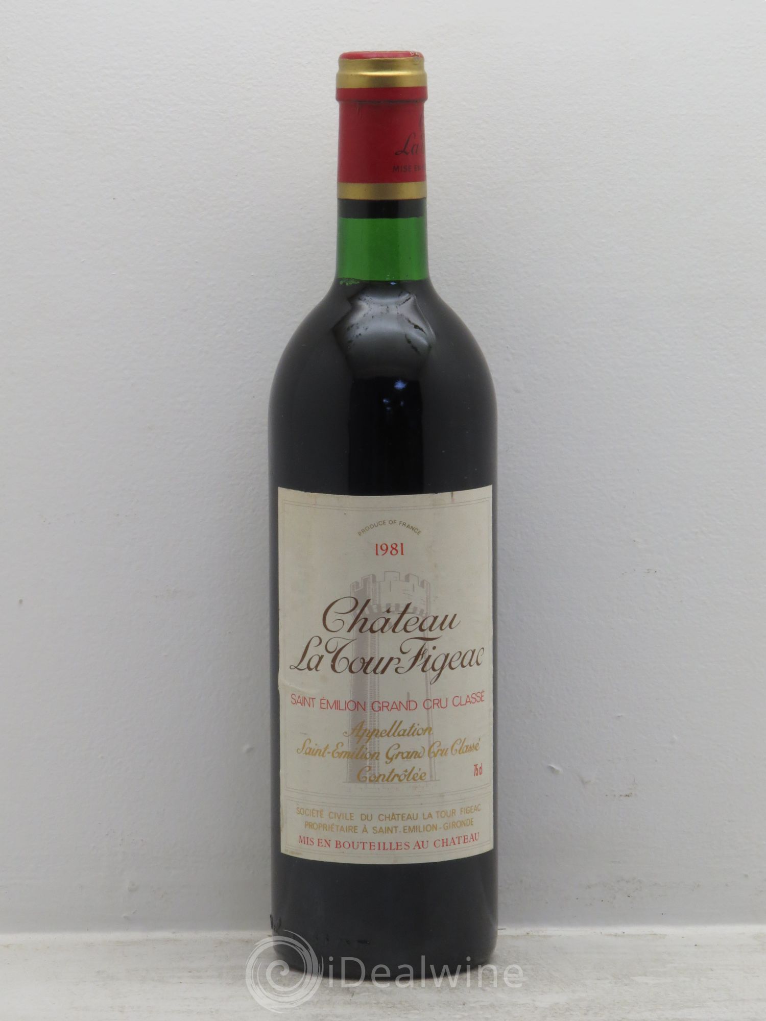 Château la Tour Figeac Grand Cru Classé 1981 - Lot de 1 bouteille - 0