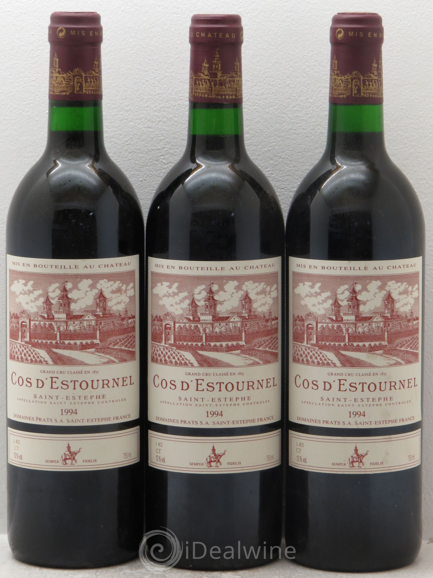 Cos d'Estournel 2ème Grand Cru Classé 1994 - Lot de 3 bouteilles - 0