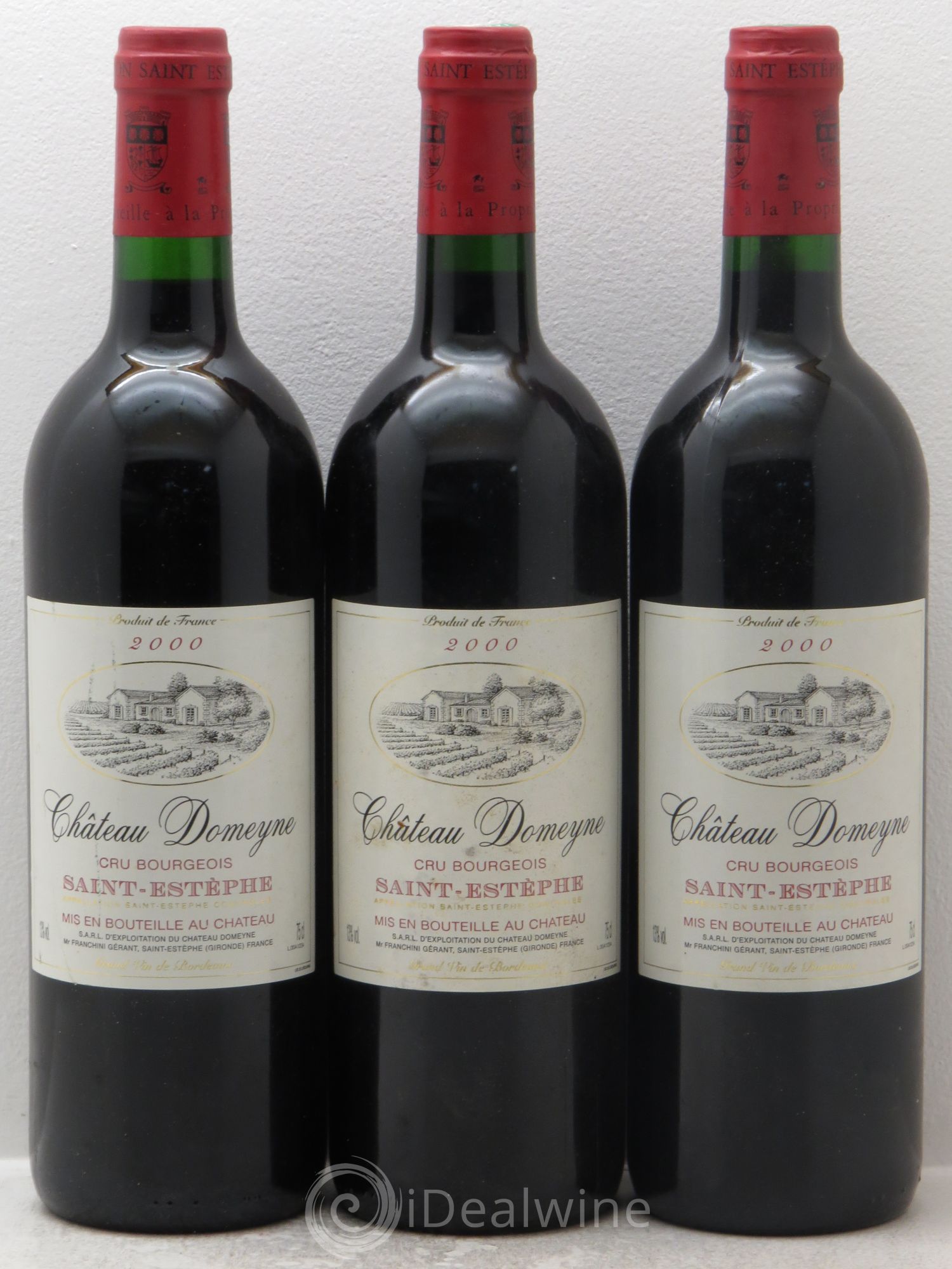 Château Domeyne Cru Bourgeois 2000 - Lot de 3 bouteilles - 0