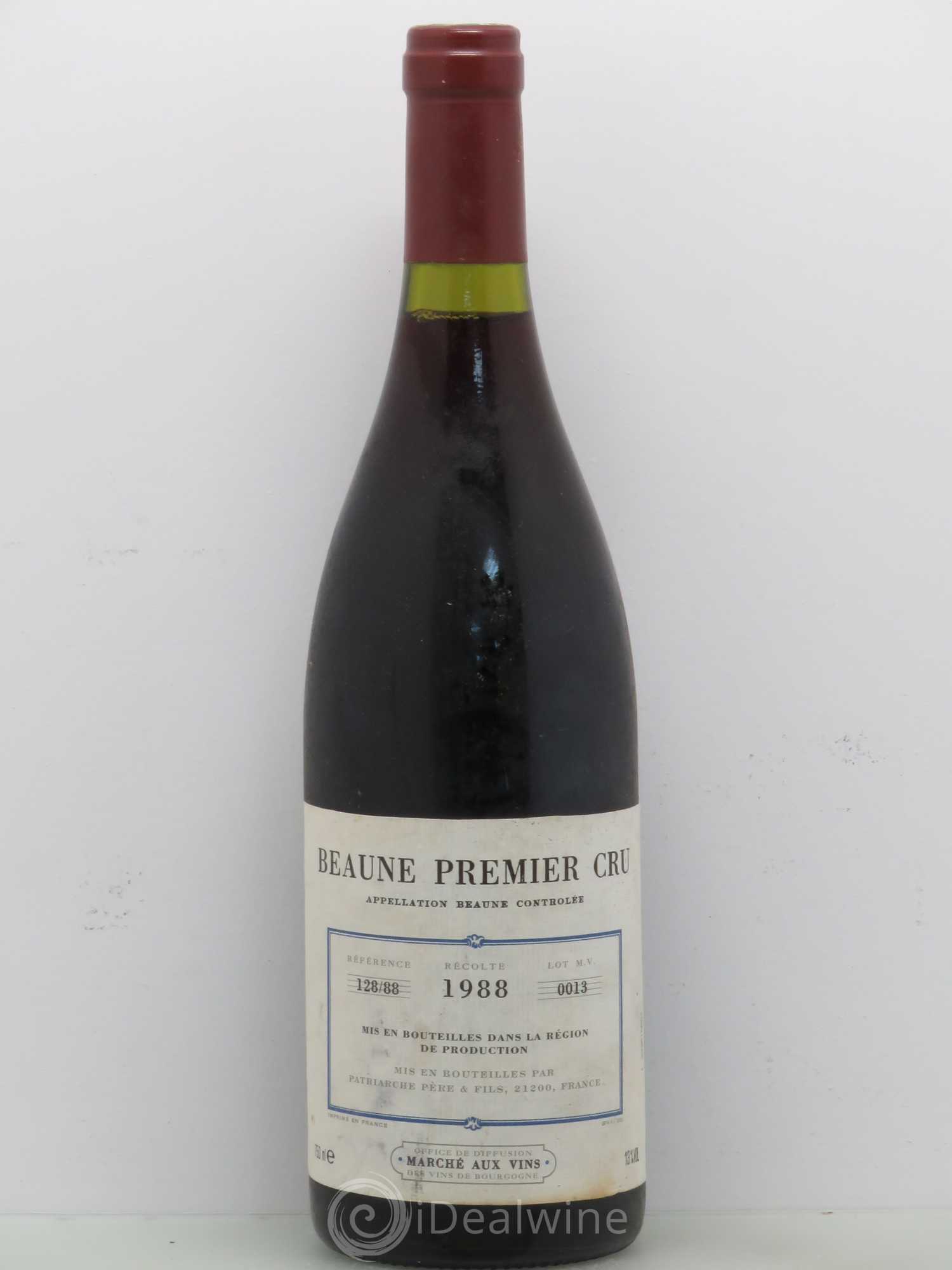 Beaune 1er Cru Marché aux Vins 1988 - Posten von 1 Flasche - 0