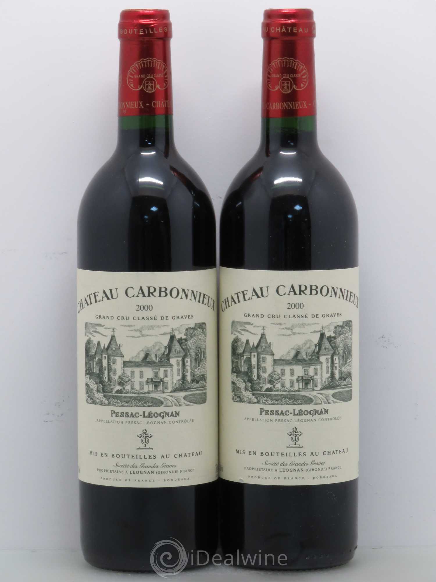 Château Carbonnieux Cru Classé de Graves 2000 - Lot de 2 bouteilles - 0