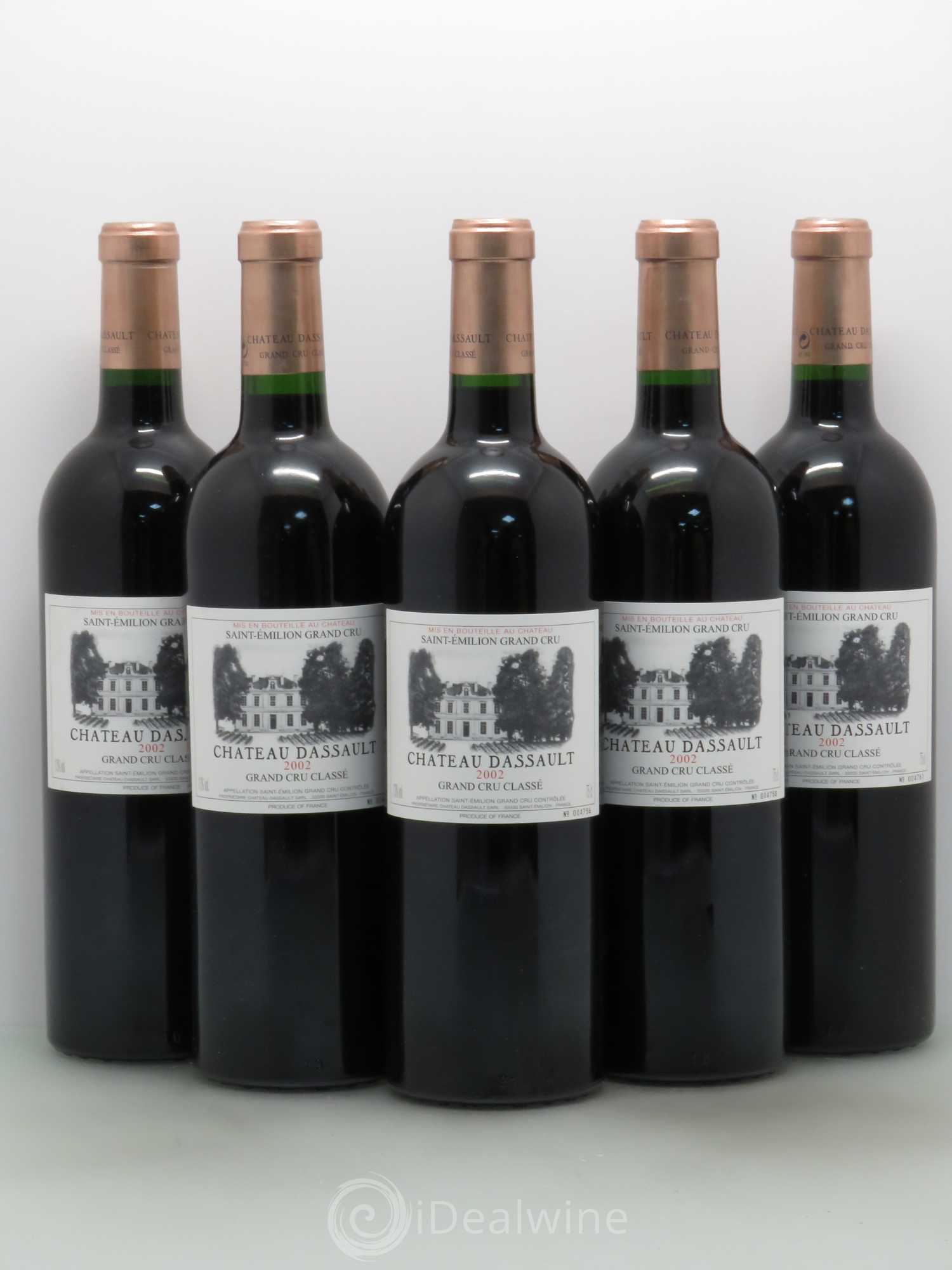Château Dassault Grand Cru Classé 2002 - Lot de 5 bouteilles - 0