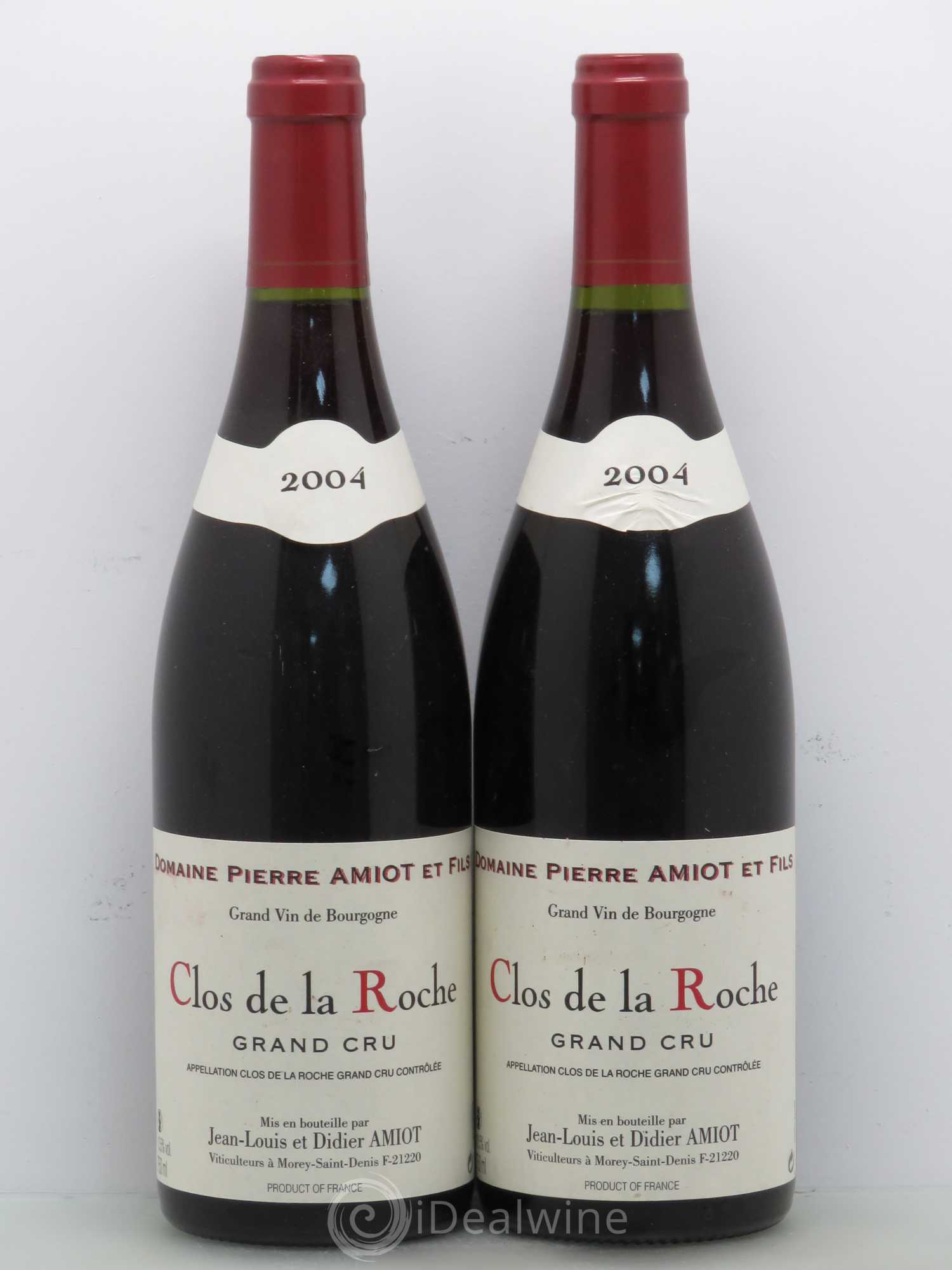 Clos de la Roche Grand Cru JL. Amiot 2004 - Lot de 2 bouteilles - 0
