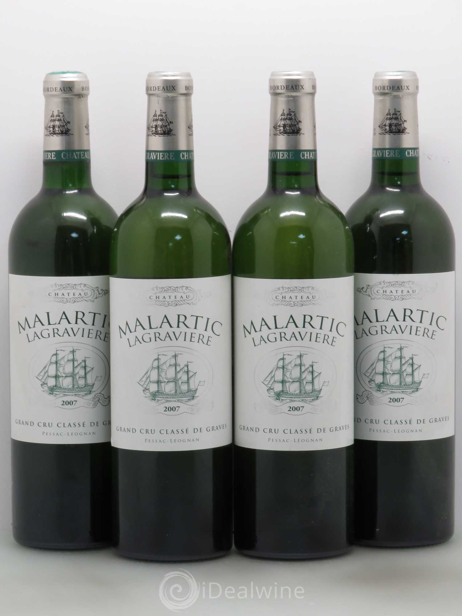 Château Malartic-Lagravière Cru Classé de Graves 2007 - Lot de 4 bouteilles - 0