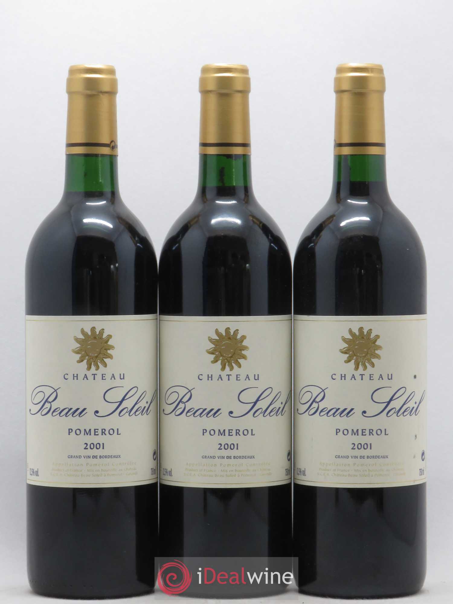 Château Beau Soleil 2001 - Lot de 3 bouteilles - 0