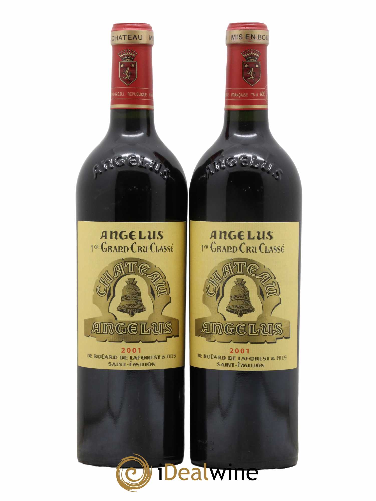 Château Angélus 1er Grand Cru Classé A 2001 - Lot de 2 bouteilles - 0