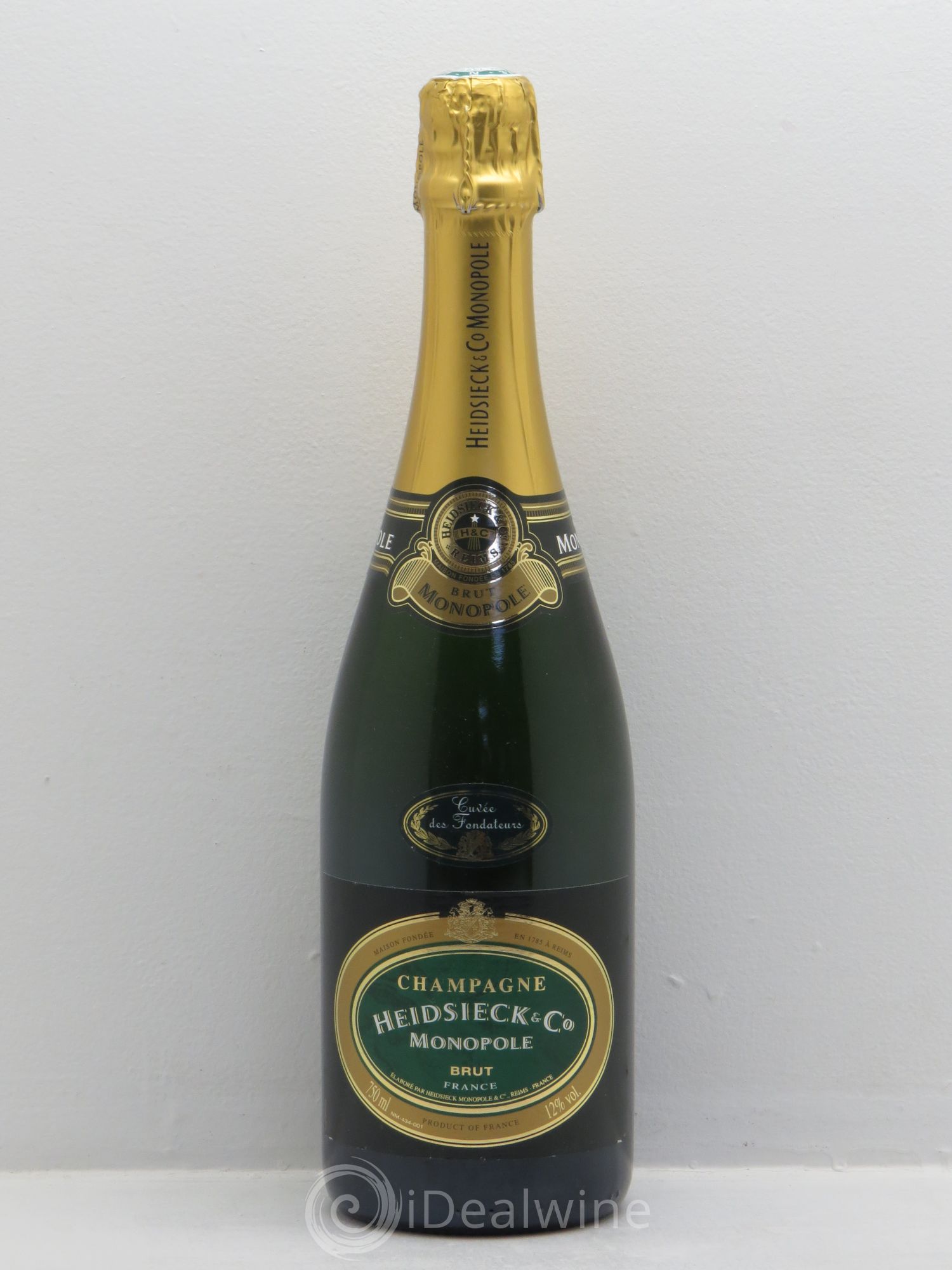 Champagne Heidsieck&Co Monopole Monopole -Cuvée des Fondateurs (sans prix de réserve) - Posten von 1 Flasche - 0