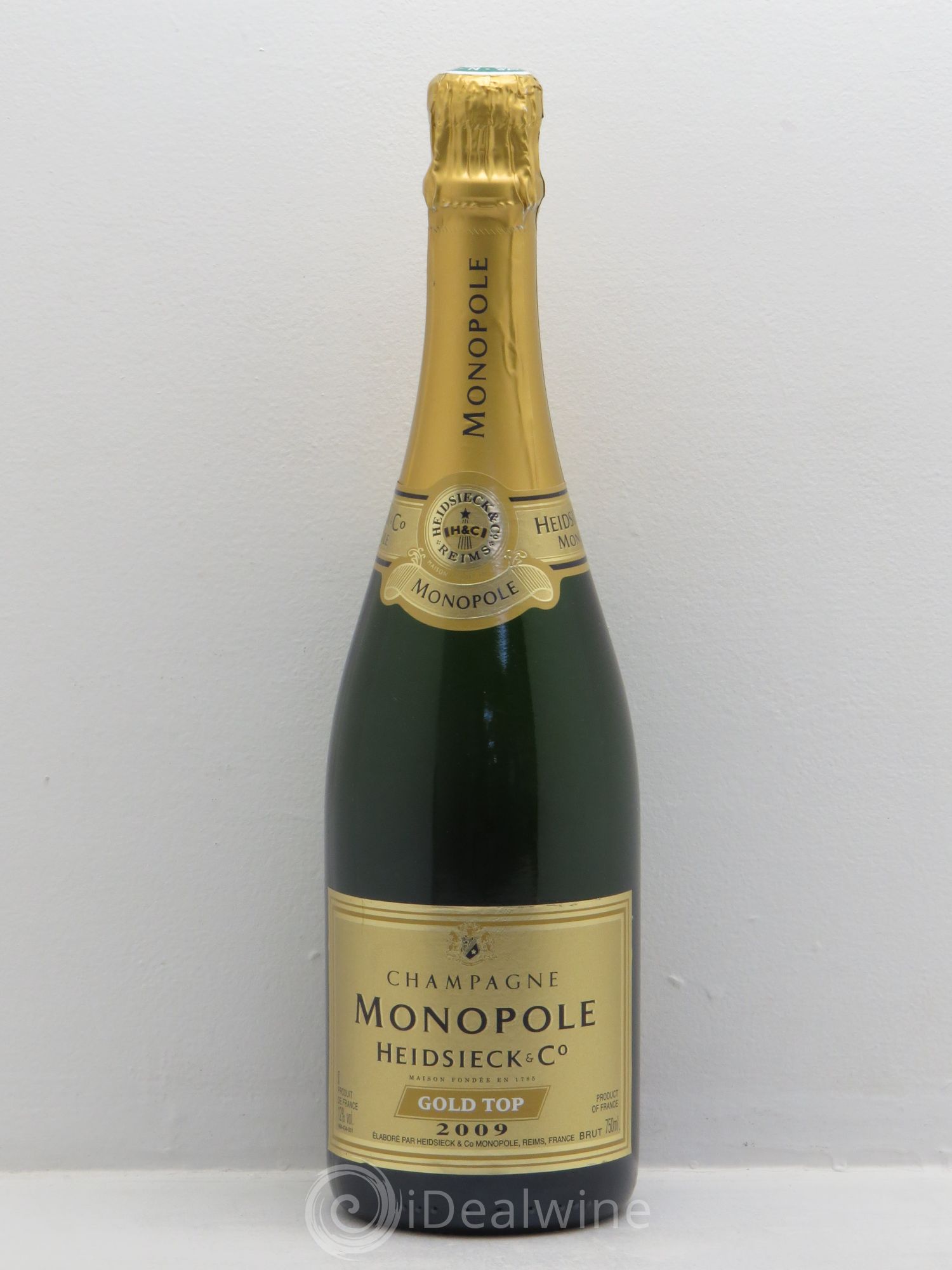 Champagne Heidsieck&Co Monopole Monopole -Gold Top (sans prix de réserve) 2009 - Posten von 1 Flasche - 0