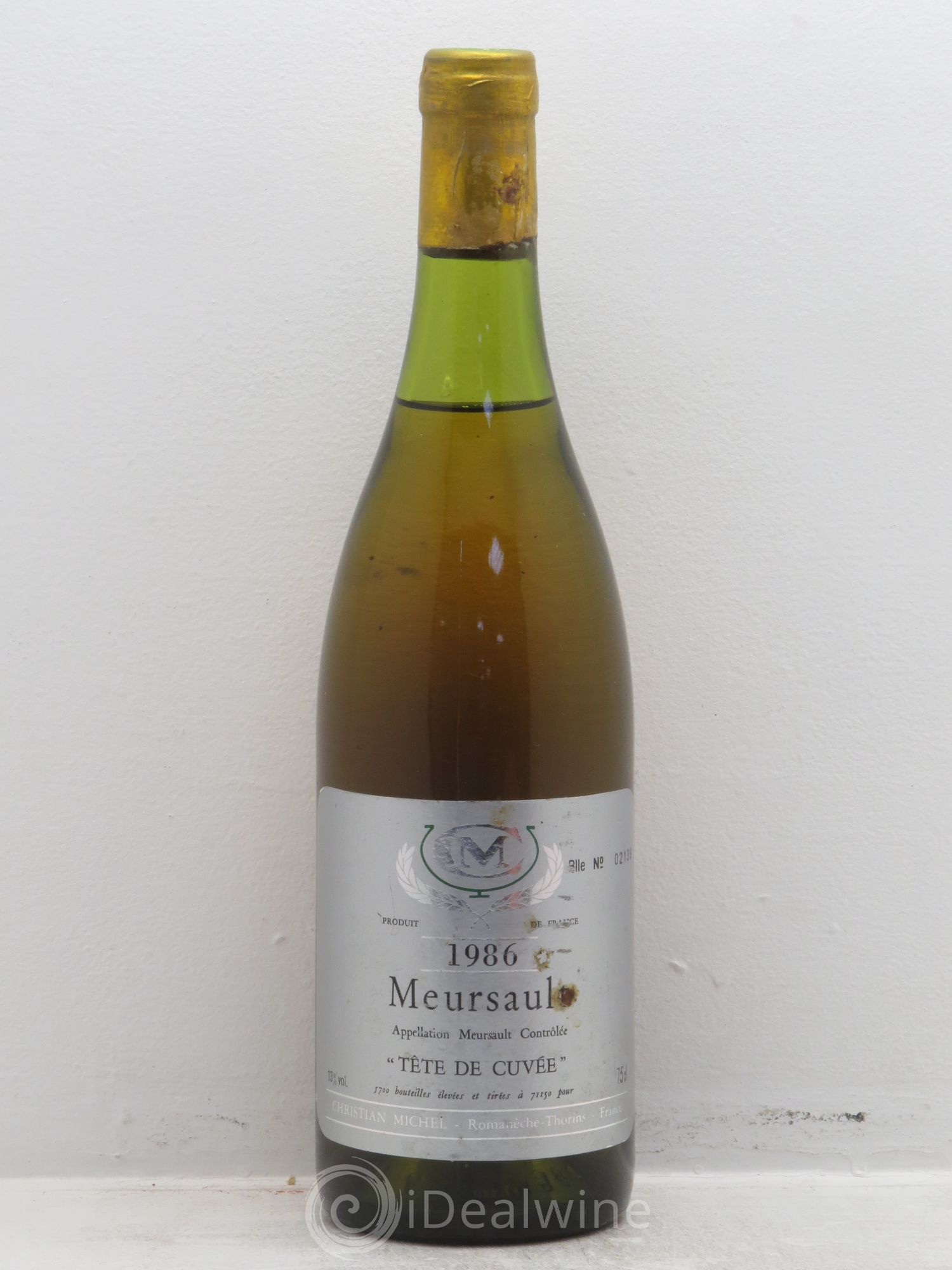 Meursault Tête de cuvée Christian Michel 1986 - Posten von 1 Flasche - 0