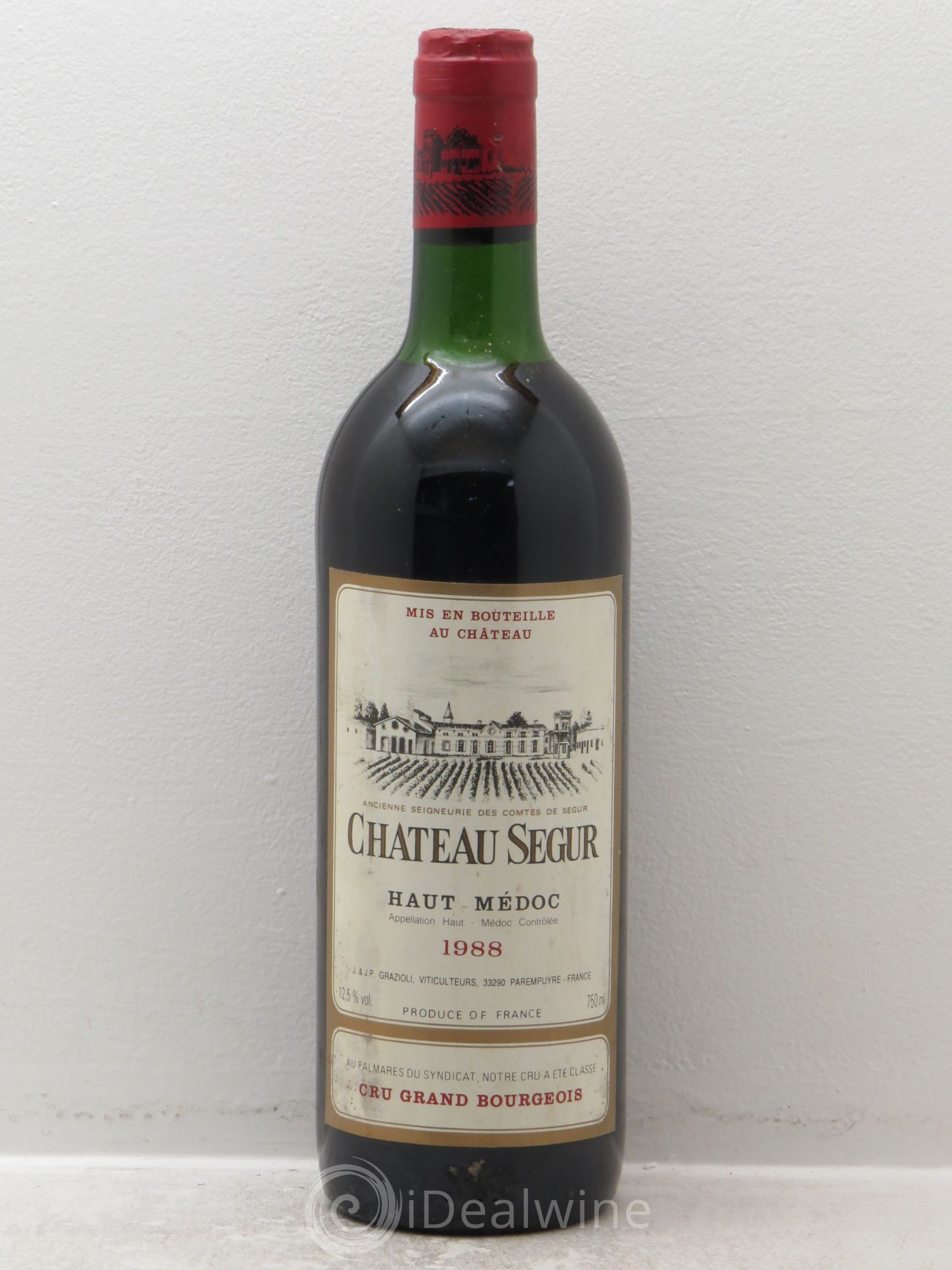 Château Ségur Cru Bourgeois 1988 - Lot de 1 bouteille - 0