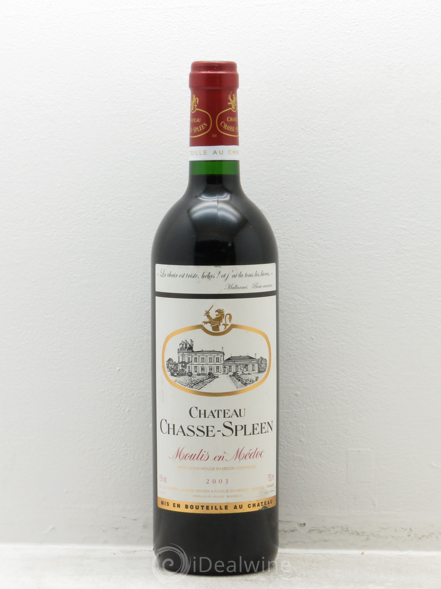 Château Chasse Spleen 2001 - Lot de 1 bouteille - 0
