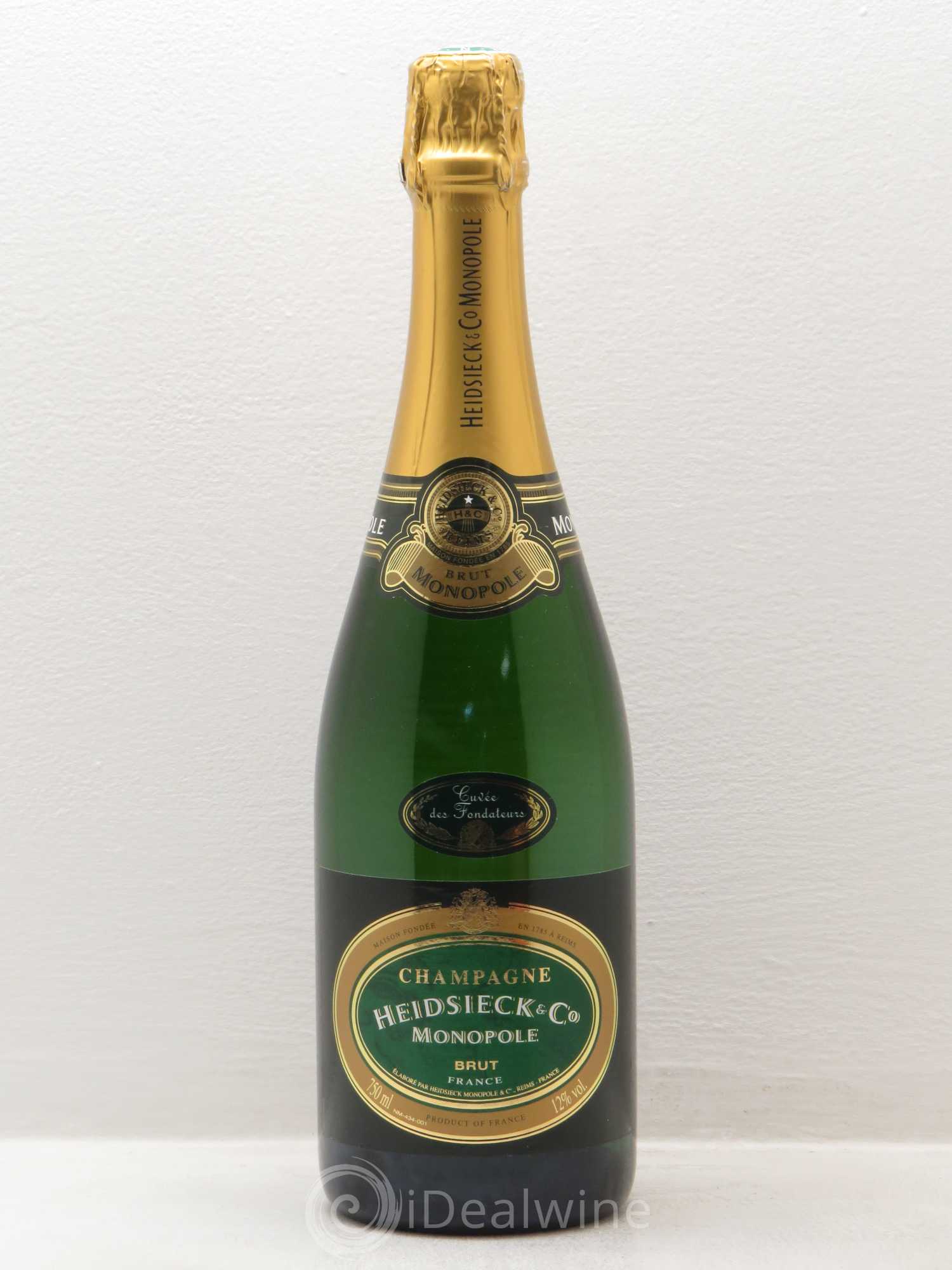 Champagne Heidsieck Monopole Cuvée des Fondateurs (sans prix de réserve) - Posten von 1 Flasche - 0